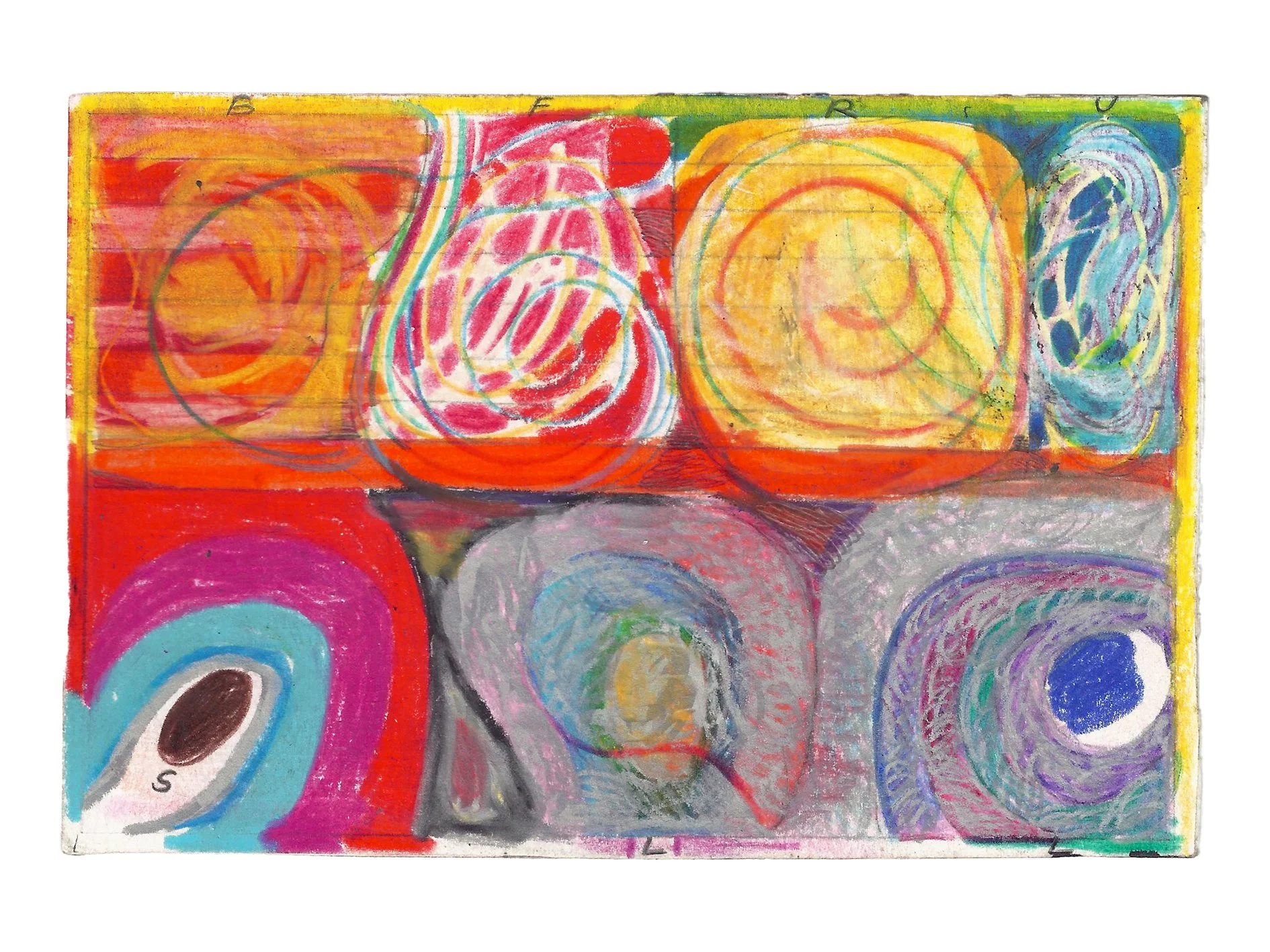 Septet. Pencil, Ink, Crayon on Paper - Archie Nash (@archiemnash)