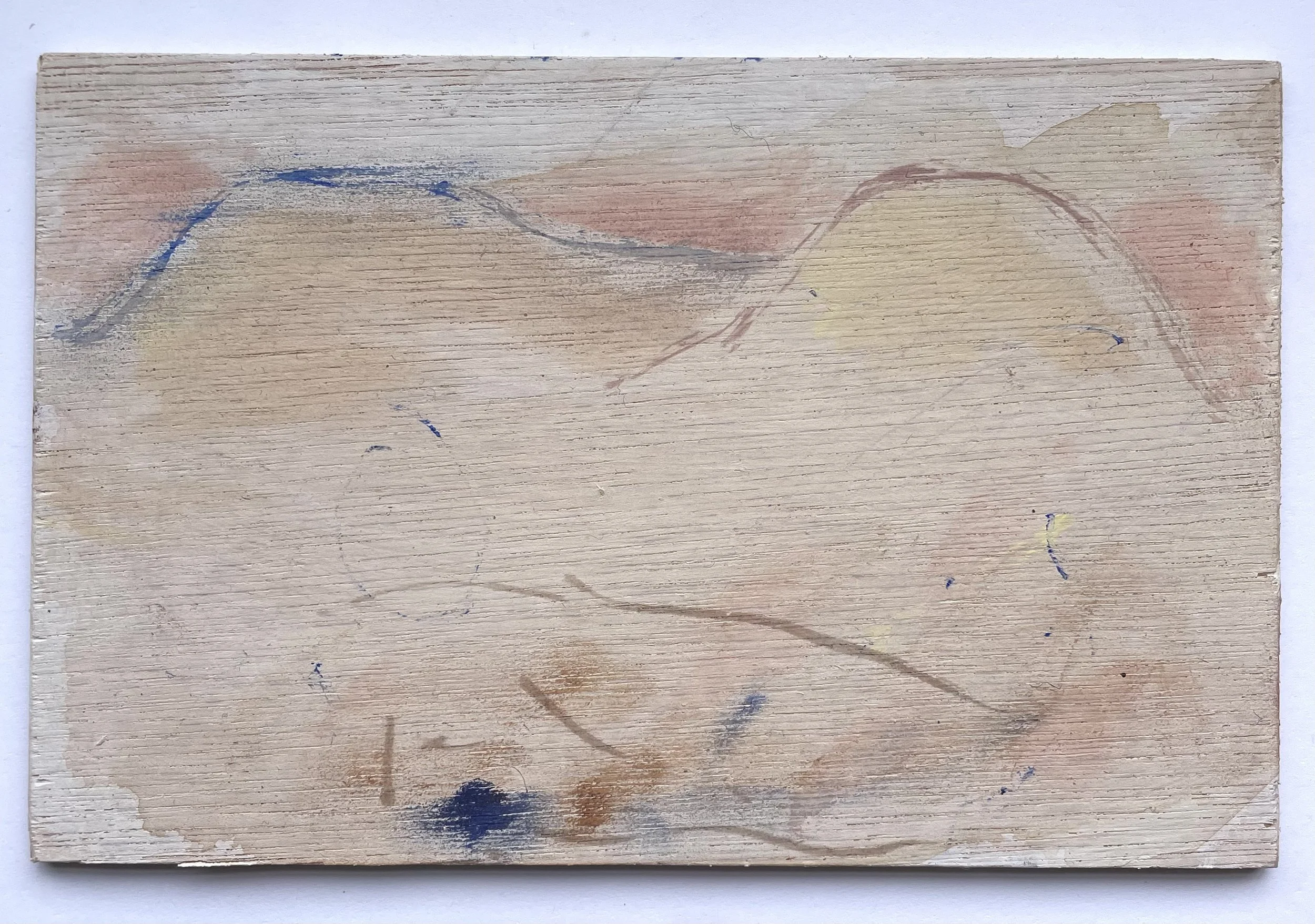 Pink Skies, Oil and watercolour on wooden board - Charlotte Robinson (@charlotterobinson.painting)