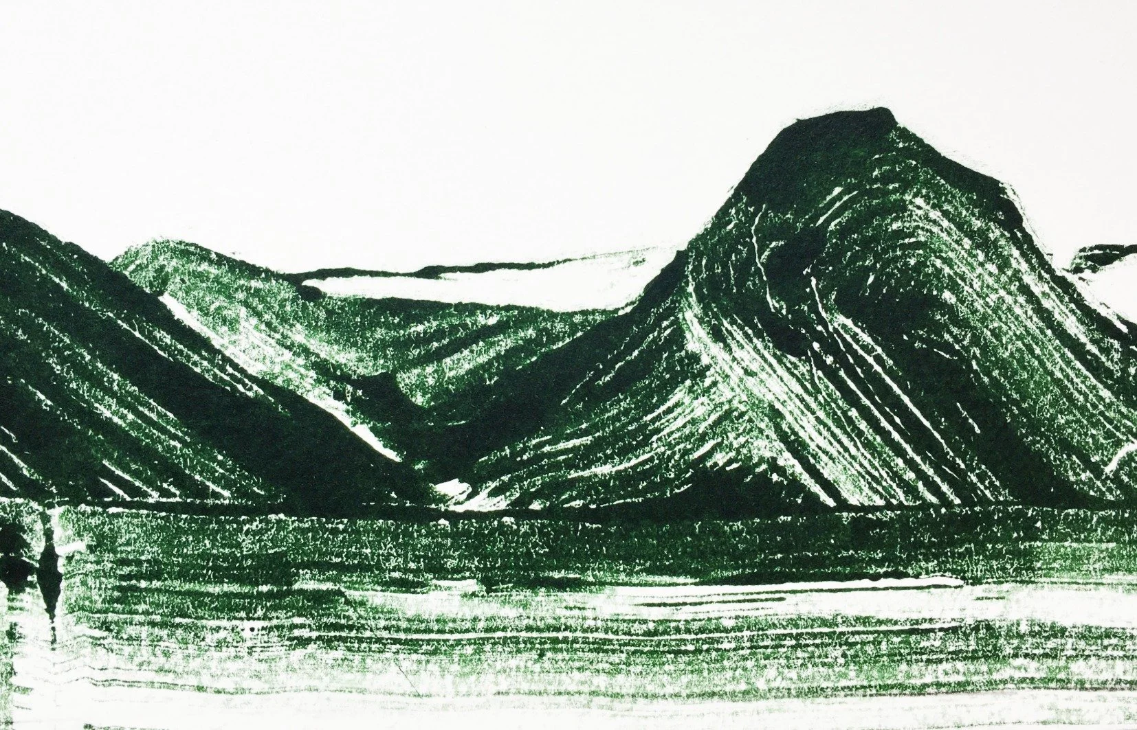 From Bordeaux With Love. Monotype with ingliato ink on watercolor paper - Claire Scofield (@clairescofieldpainter)