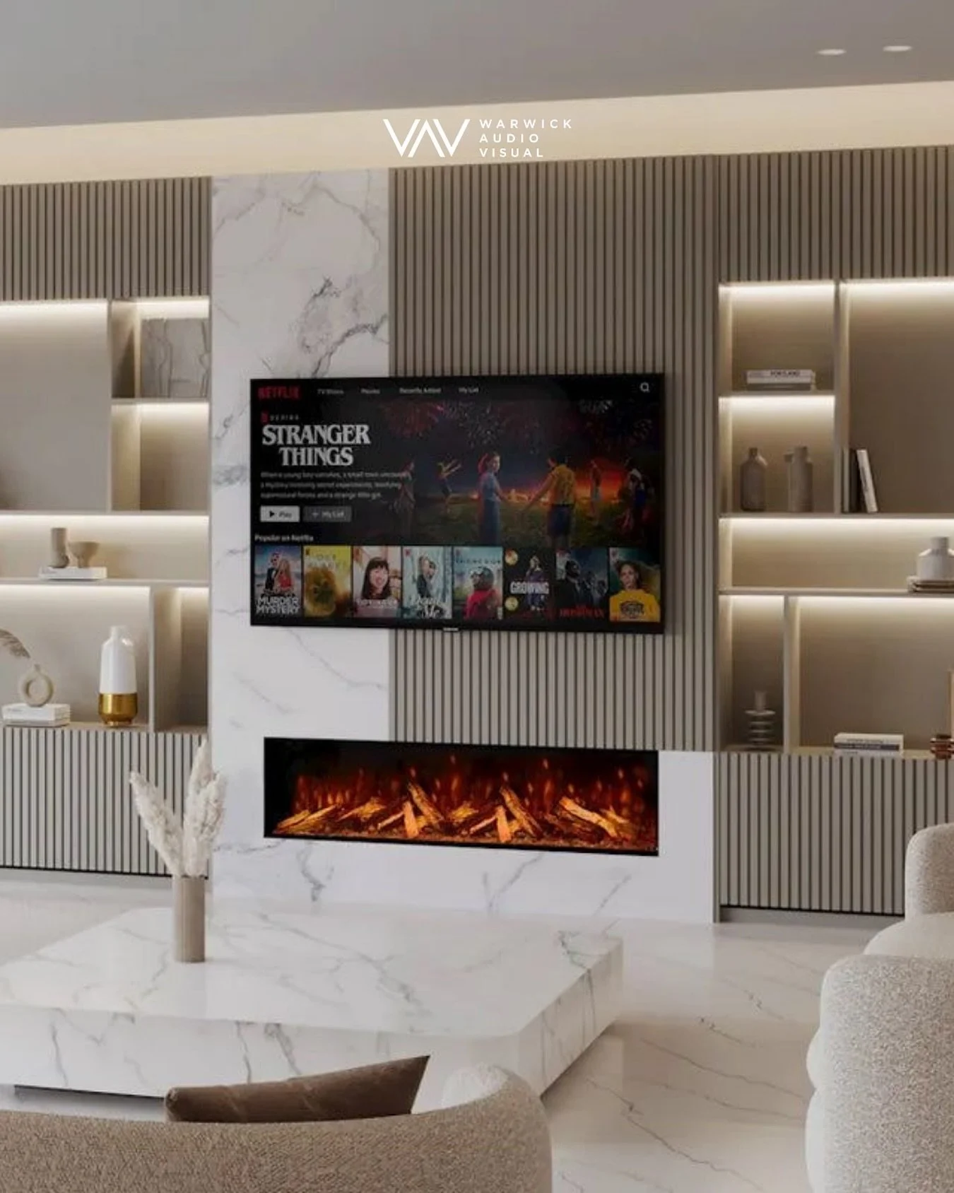 Transform your living space with a stunning media wall that&rsquo;s as practical as it is beautiful 🤩 

Designed with ample storage, hidden cabling, and a seamless finish. From integrated lighting to custom cabinetry, every detail is built around ho