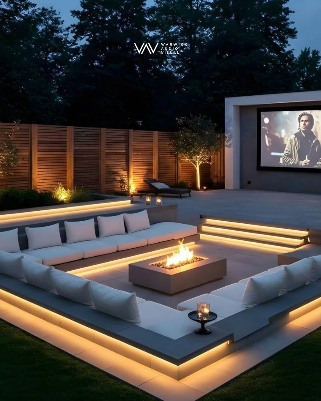 Cinema nights under the stars ✨
Turn your garden into a private outdoor cinema experience.

#outdoorcinema #cinemaunderthestars #luxuryliving #homeentertainment #warwickav #homeupgrade #gardeninspo #movienight