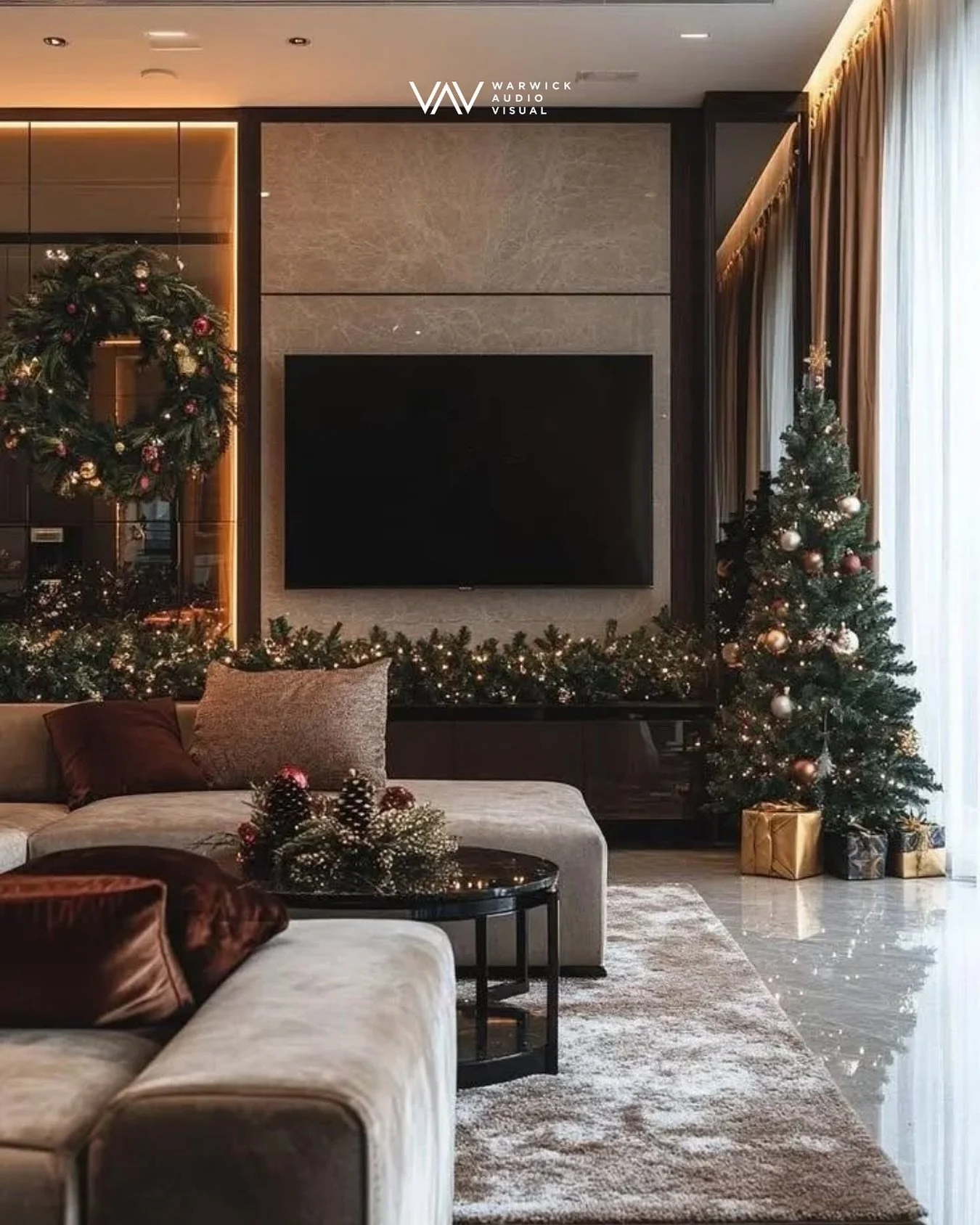We hope you&rsquo;re getting ready for Christmas and starting to put your trees up 🎄

How gorgeous is this festive setup? The perfect space for cosy nights, Christmas films and making memories at home ✨

#christmashome #festivevibes #mediawall #cosy