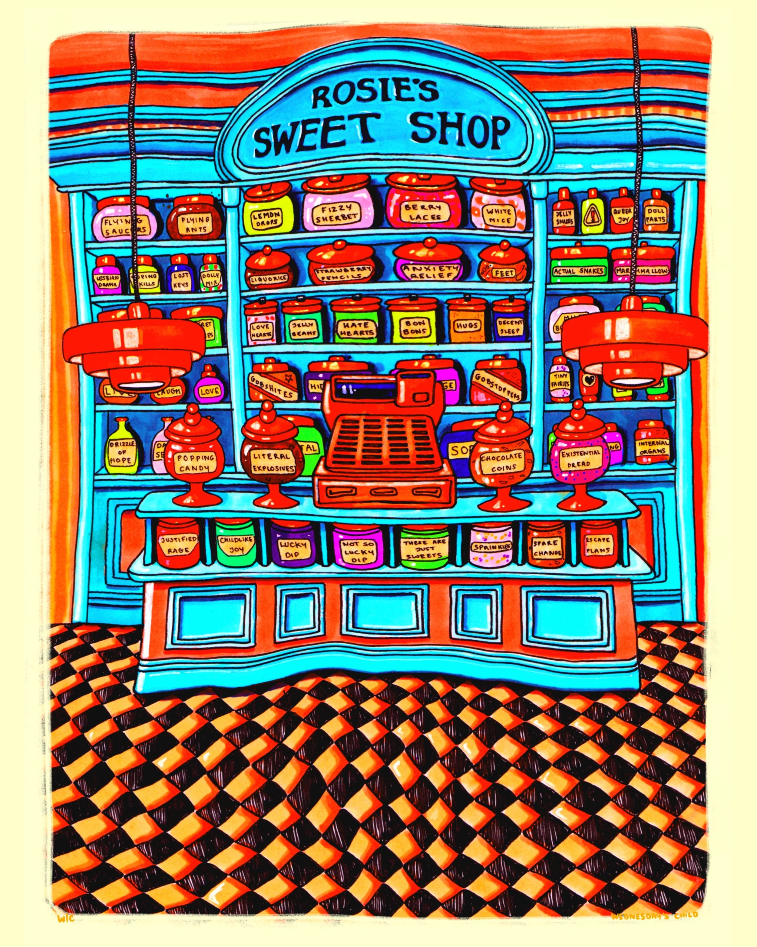 Rosie's Sweet Shop - Art Print