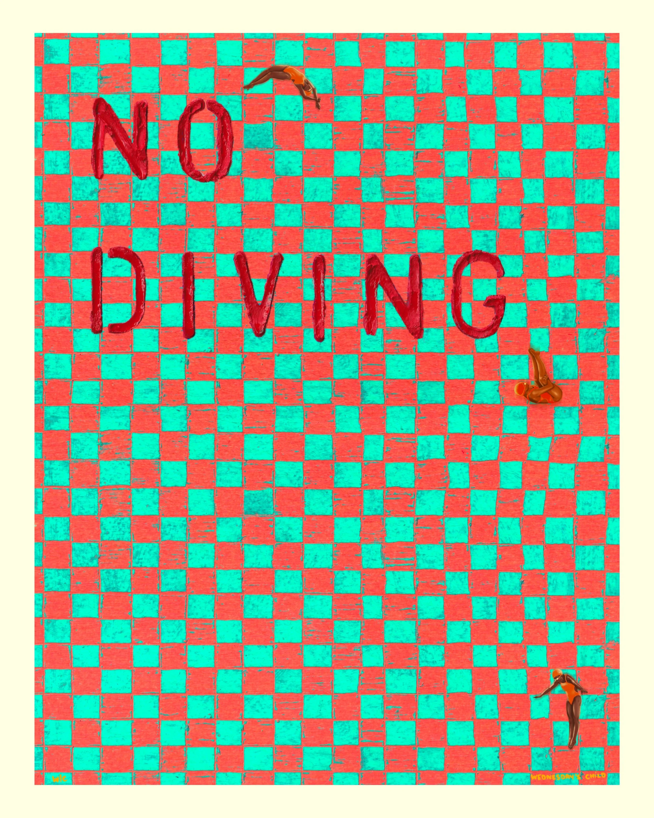 No Diving - Art Print