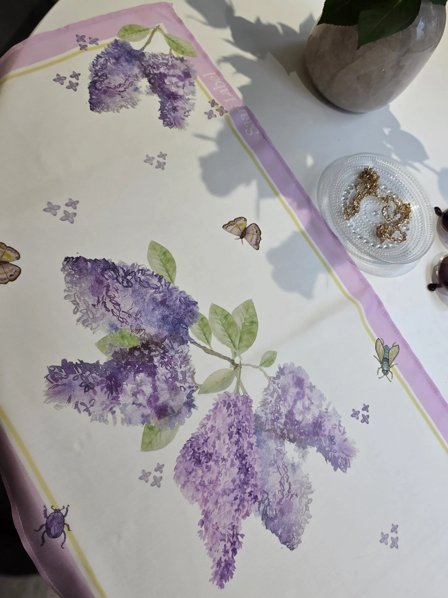 Lilac Garden — Silk Blend Scarf