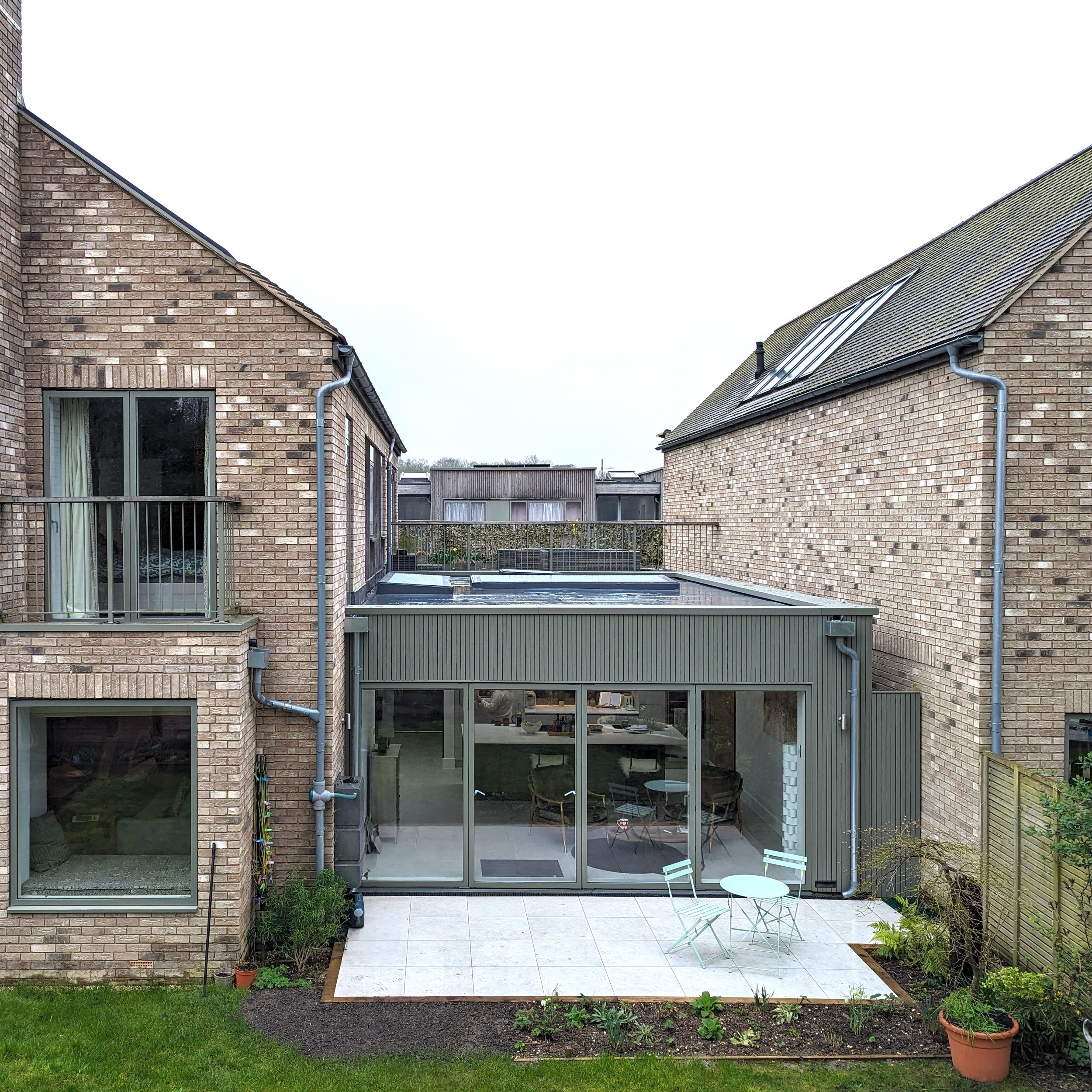 Open-plan living space with natural light in Hampshire residence