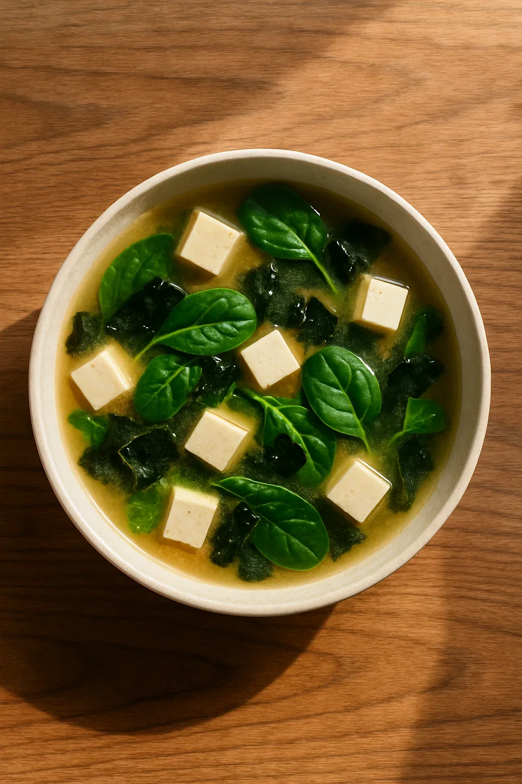 Miso Soup with Greens &amp; Tofu
