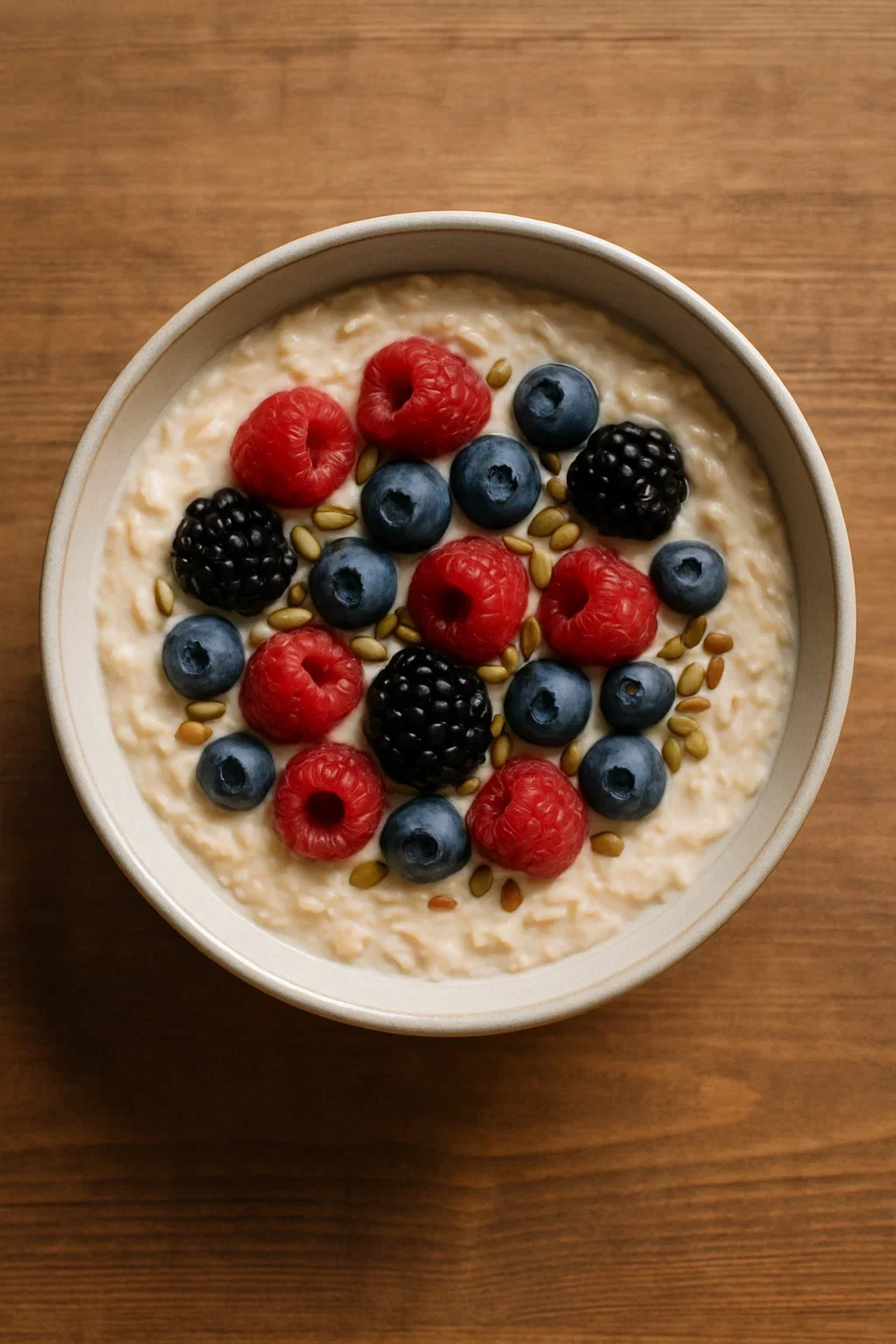Overnight Oats with Berries &amp; Seeds