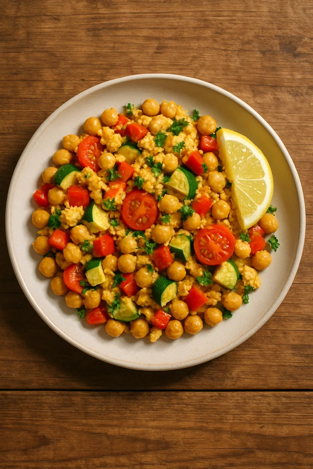 Vegetable Scramble with Chickpeas
