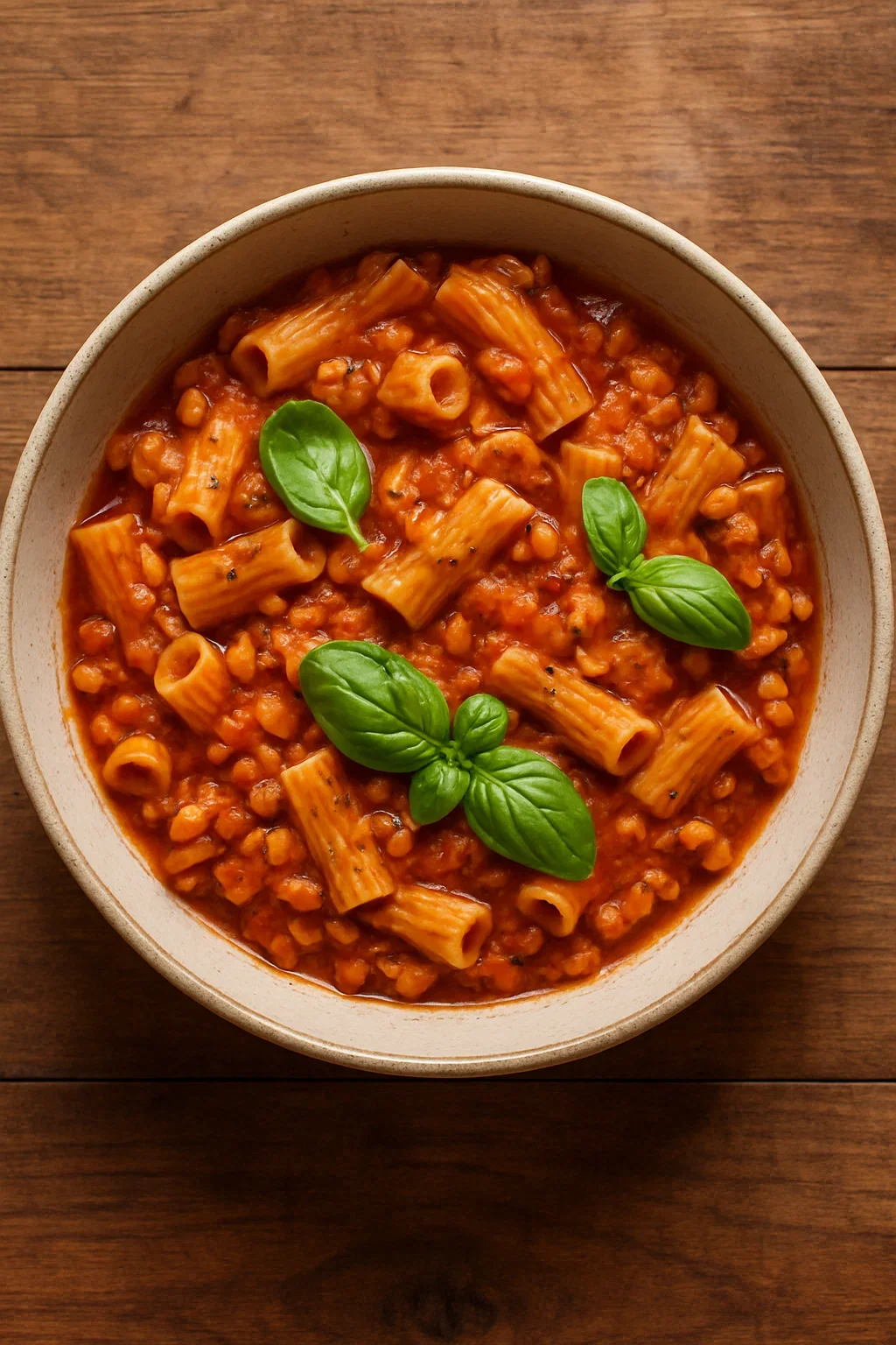 One-Pot Lentil &amp; Tomato Pasta