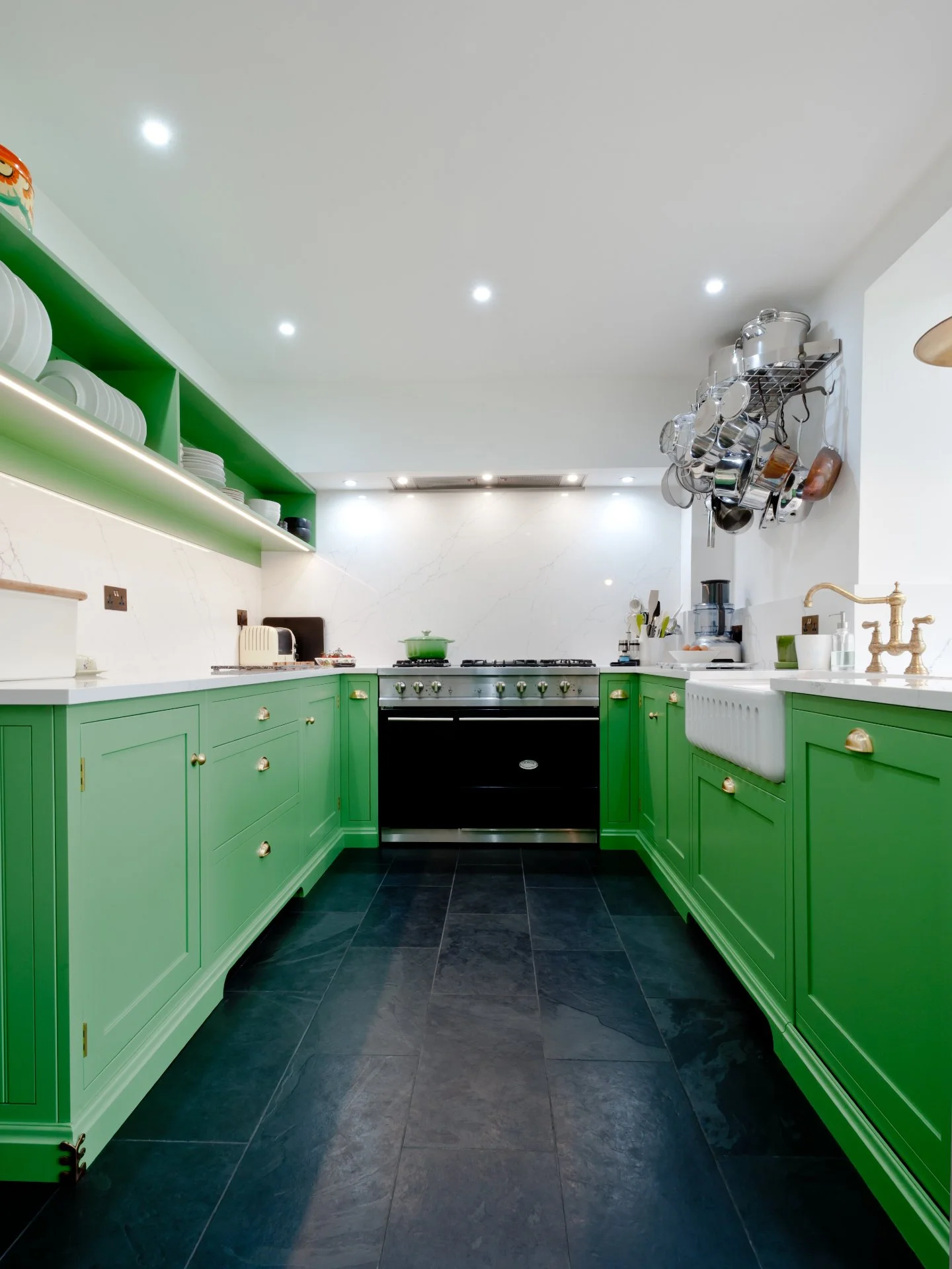 With the sun out for what seems to be the first time in months, here in Kent, who is feeling a little bit Springy? 

Finally, we have some colour. And, how fitting is this kitchen finish for that! In Farrow &amp; Ball's Raw Tomatillo, this gorgeously