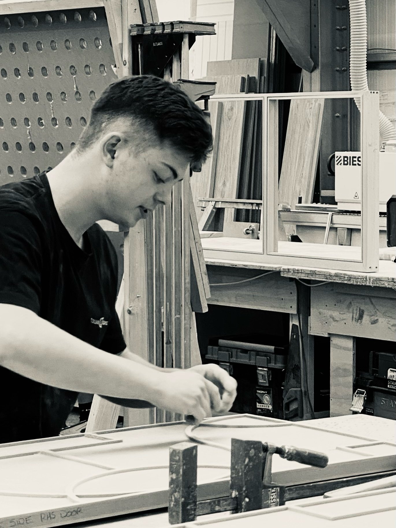 The detail that can only be achieved by hand - swipe to see the finished piece of furniture.

We also did something similar for a home office suite that can be found on our website under &lsquo;projects.&rsquo; (See bio.) 

Every single piece of furn