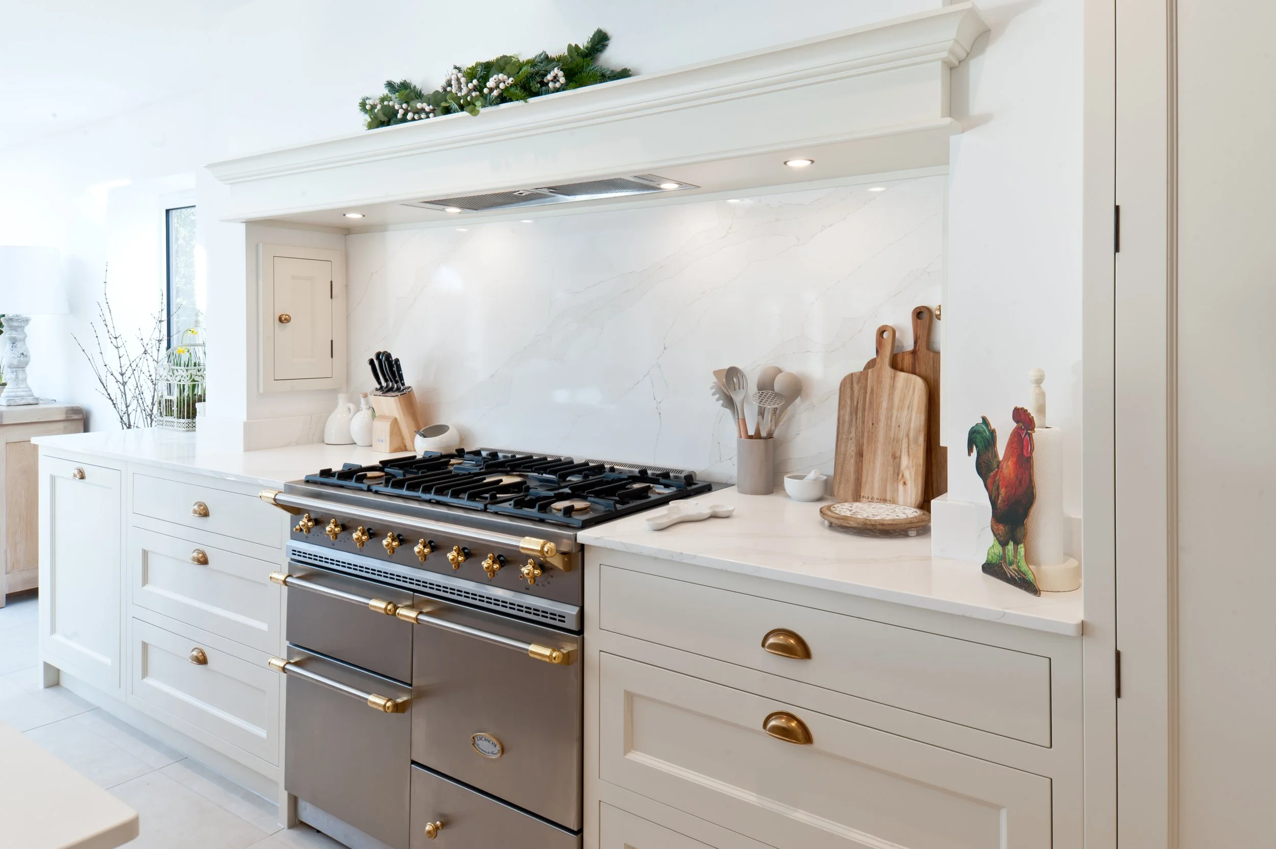 lacanche oven and shaker style painted kitchen kent