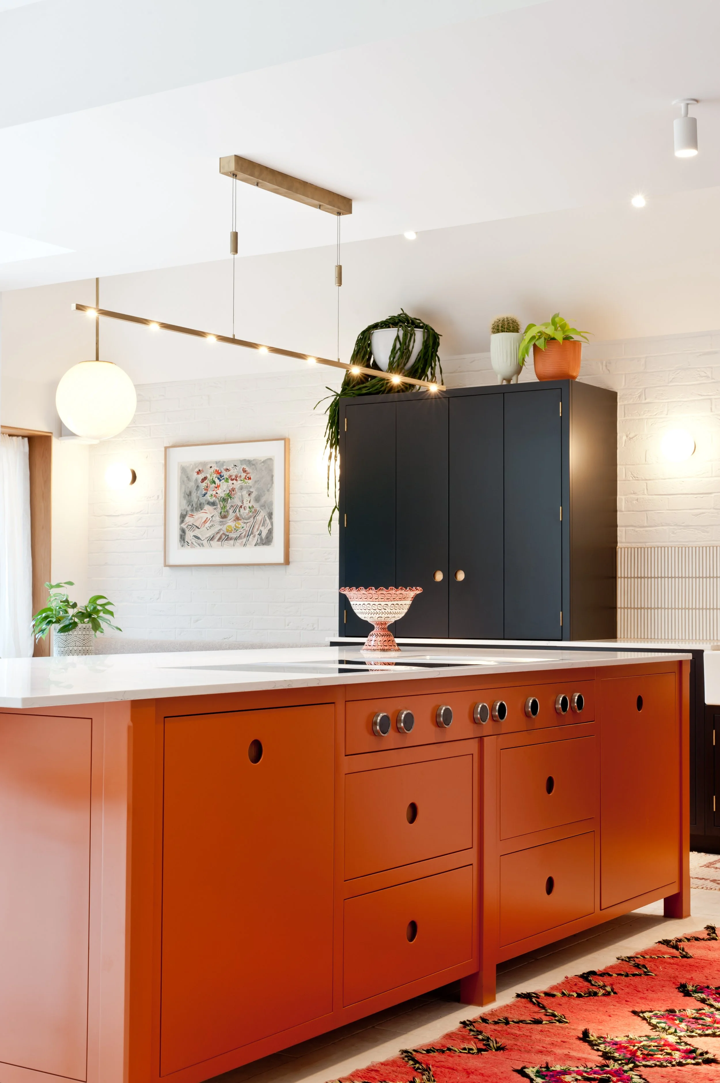 bespoke orange and black kitchen margate