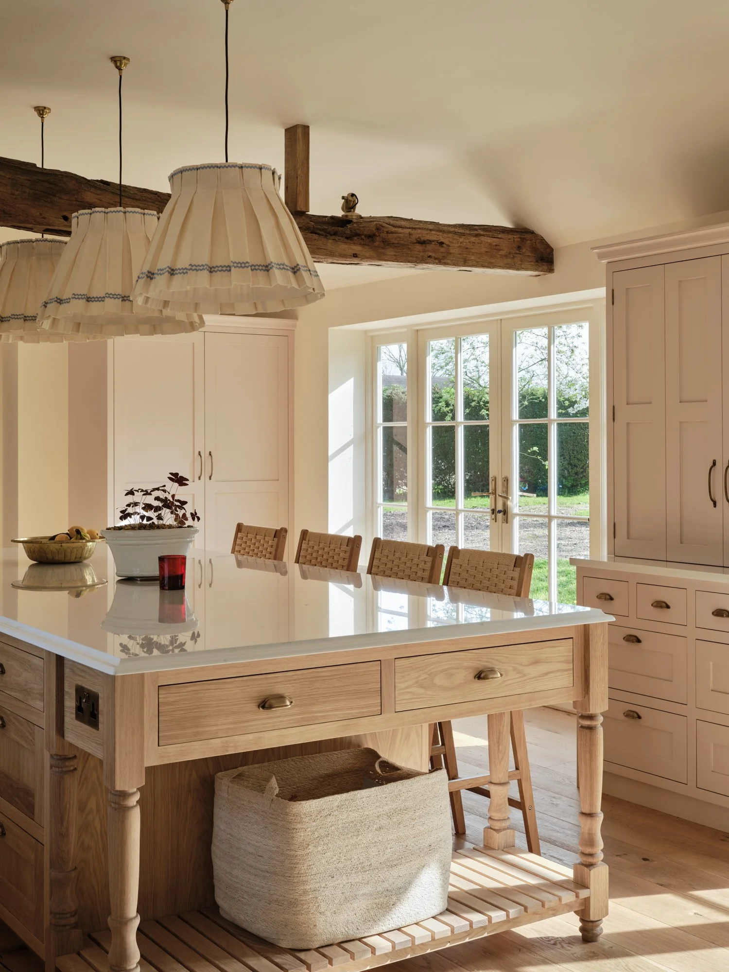 oak kitchen dairy table island kent