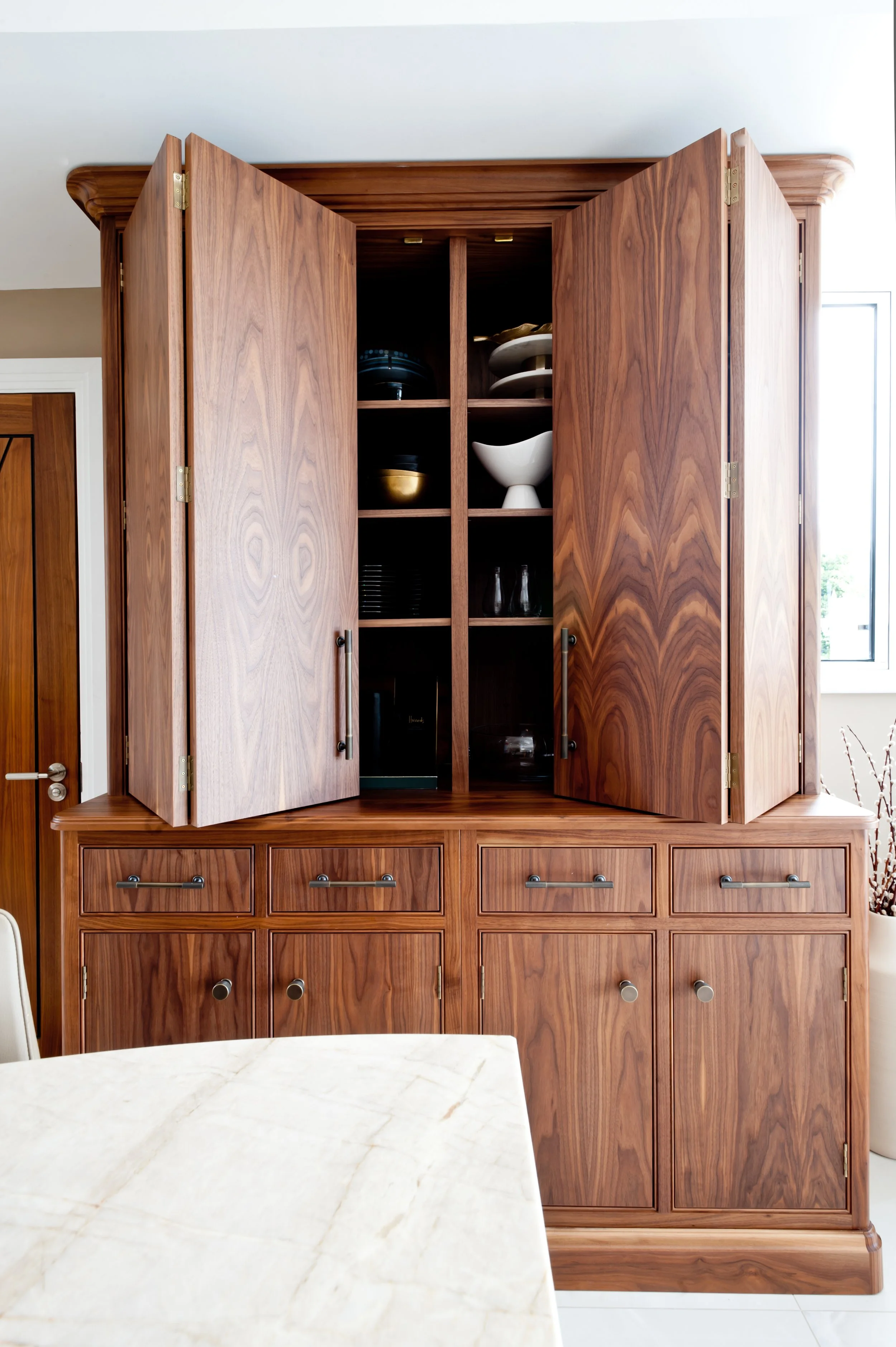 bespoke walnut kitchen larder dover kent