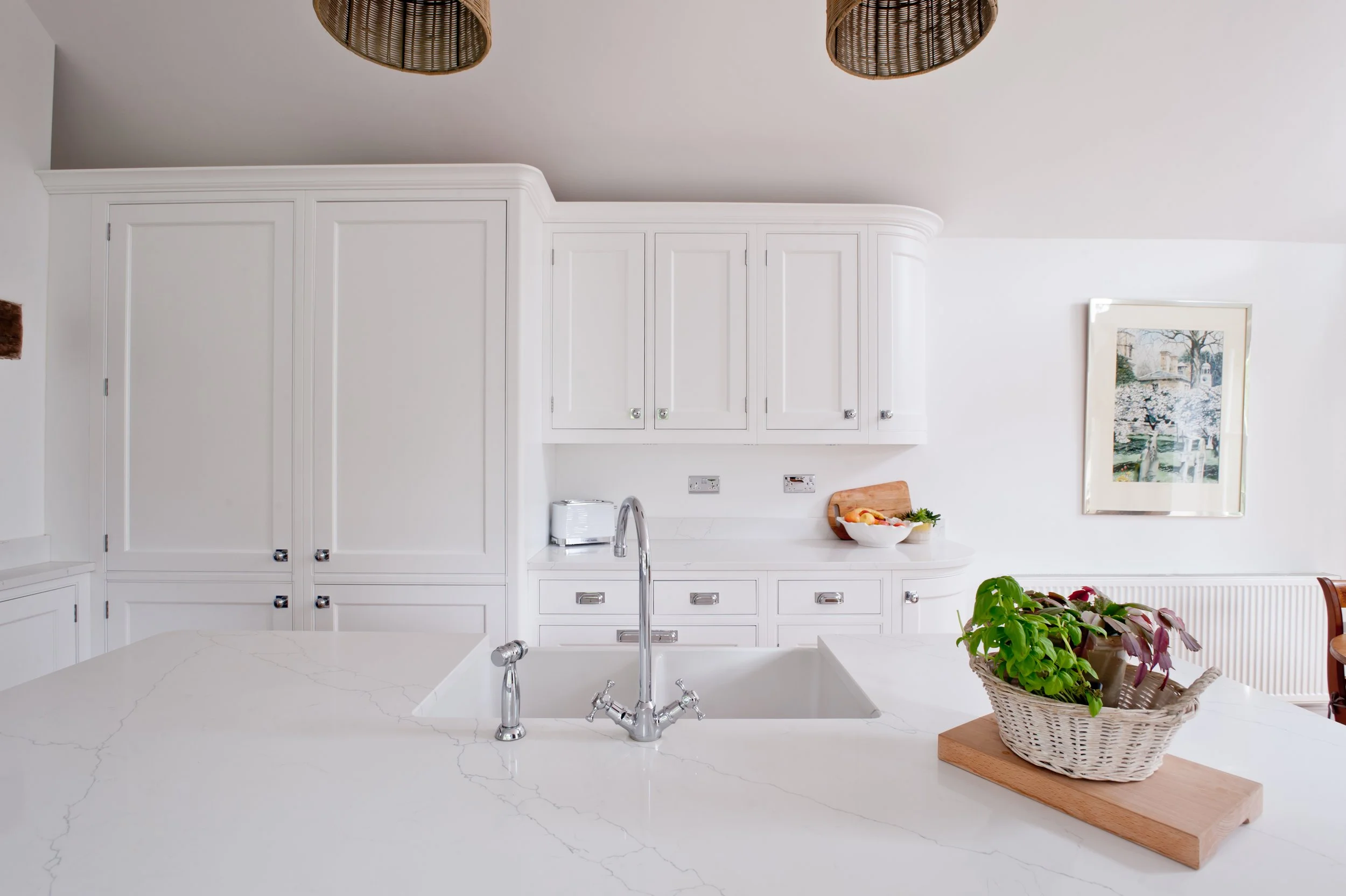 bespoke painted white shaker kitchen dover kent