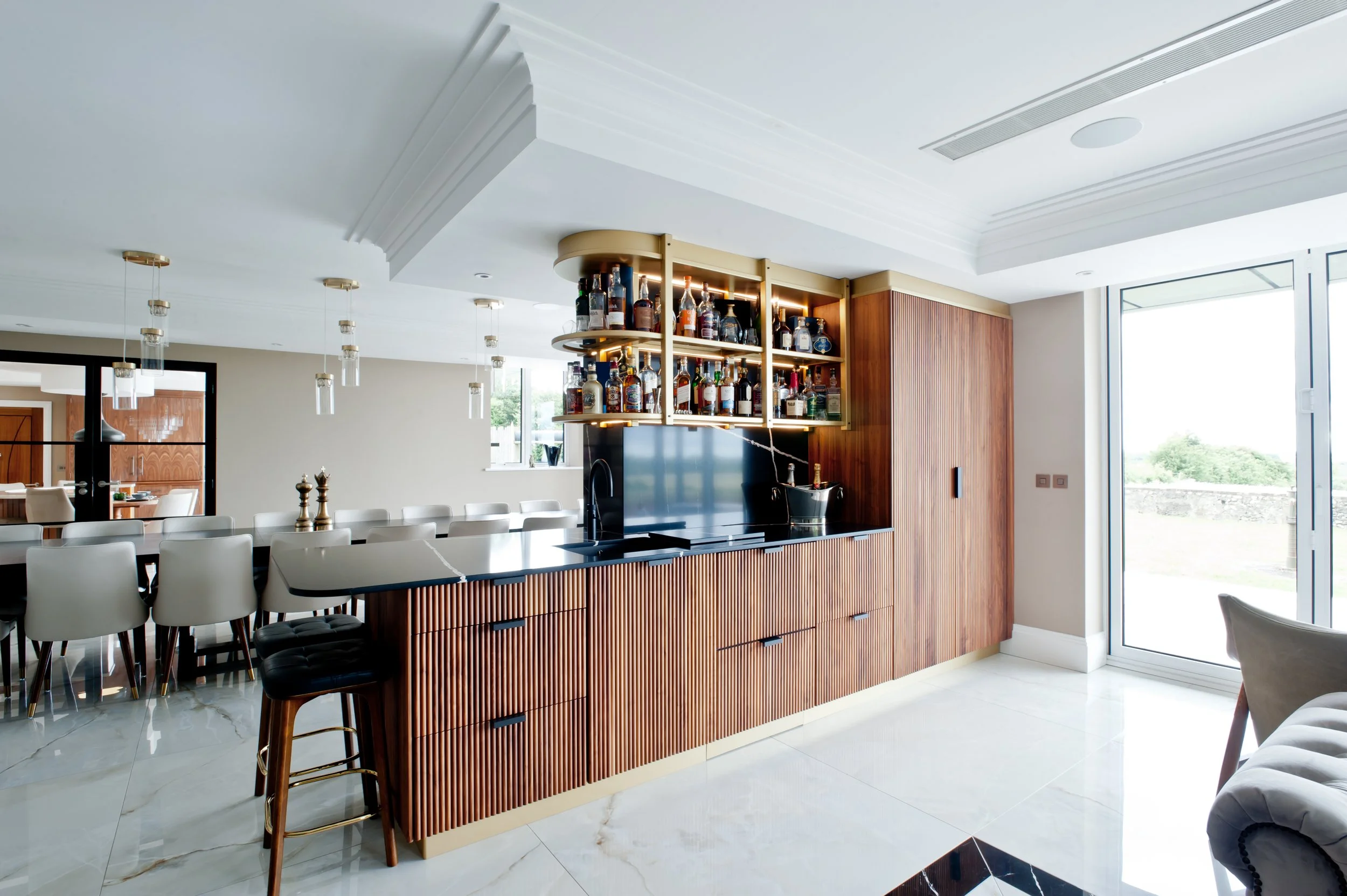 bespoke walnut drinks dresser kent