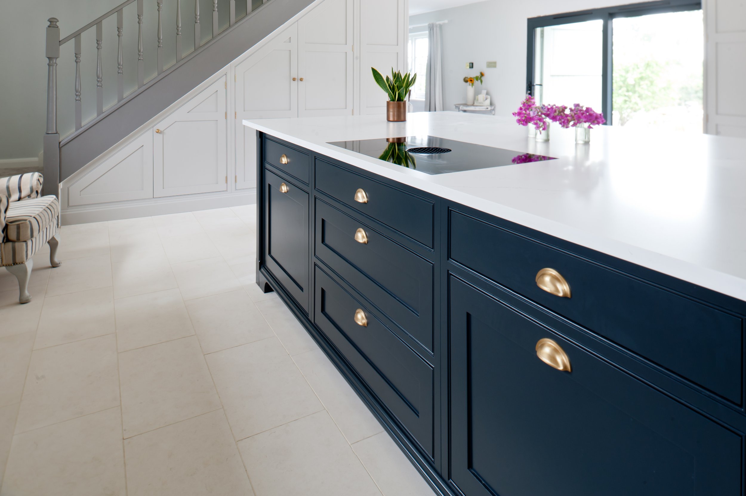 dark painted kitchen island faversham