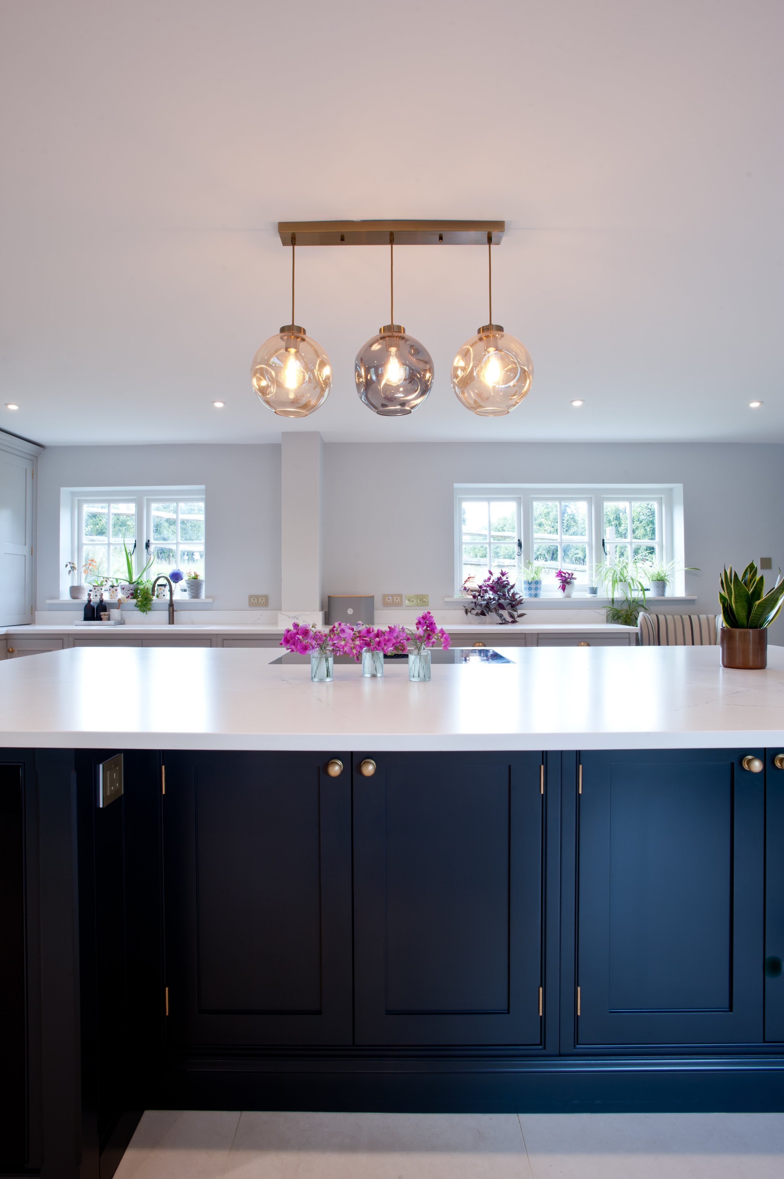 dark painted kitchen island faversham