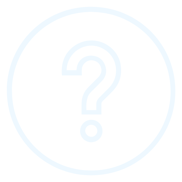 A white question mark inside a circle on a black background.