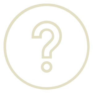 A white question mark inside a circle on a black background.