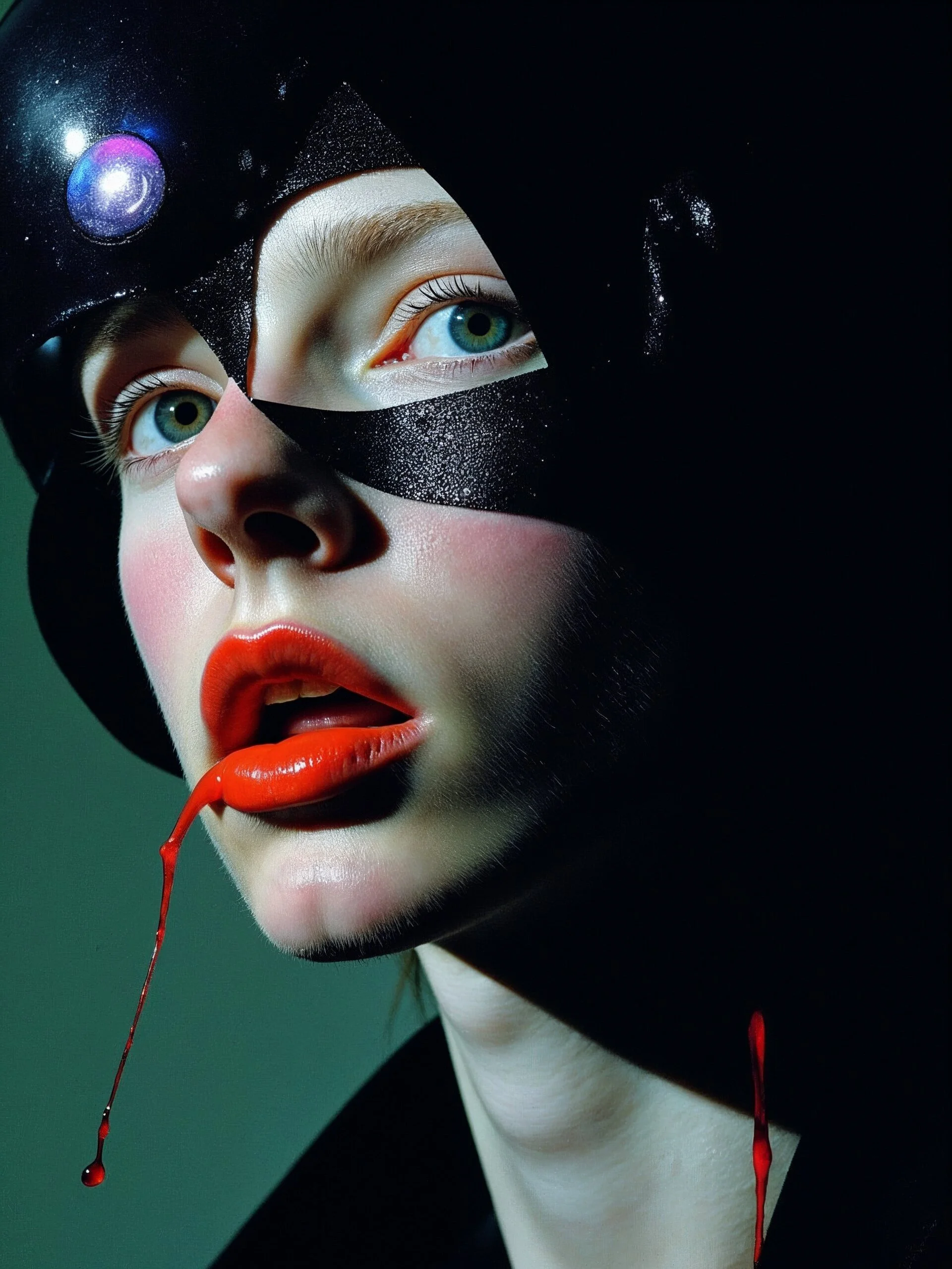 Fotografía generada con IA, retocada, moda experimental.