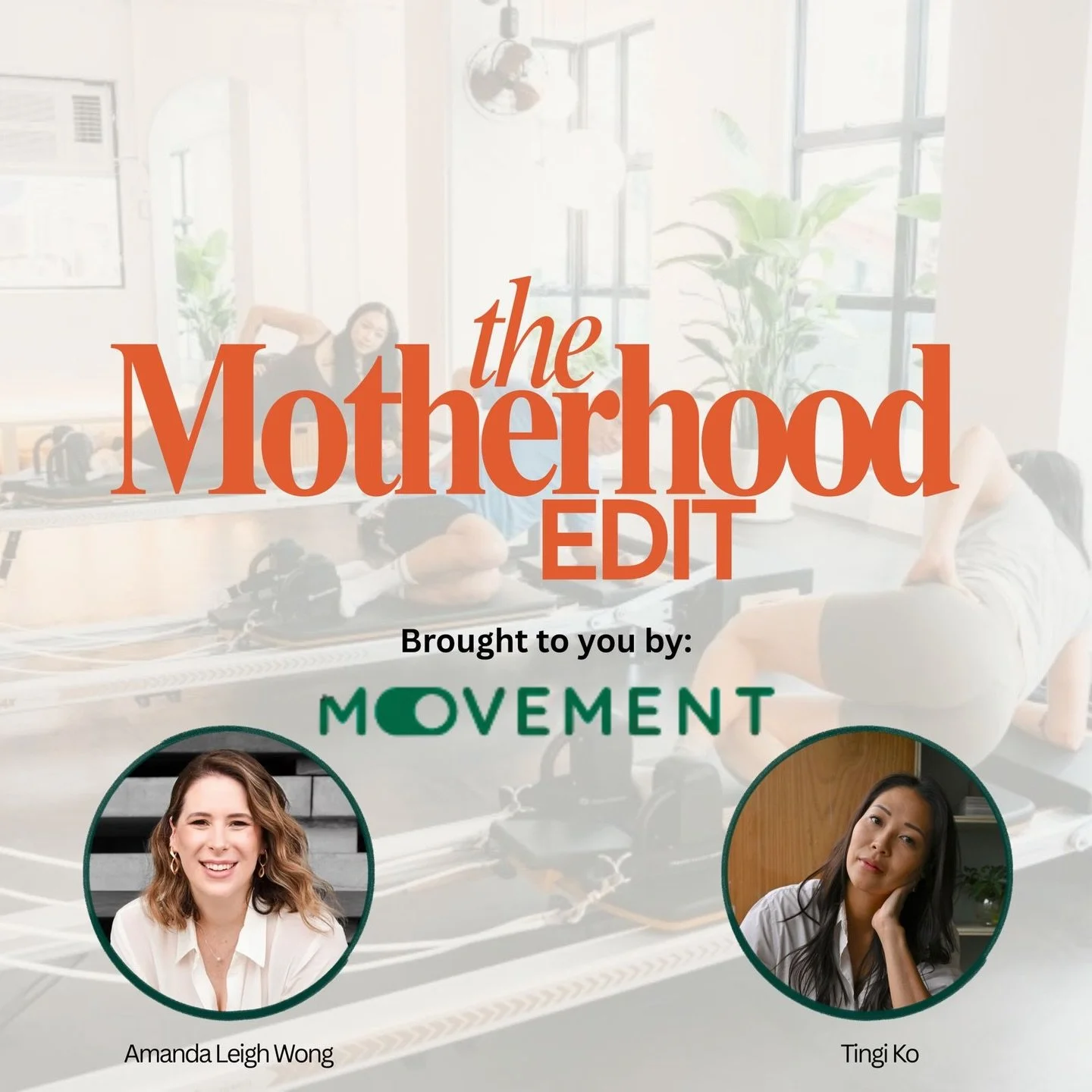 Join @amandaleighstyle and I at @movement.fitness.hk for a two-part workshop to celebrate Mother&rsquo;s Day on May 9th from 4:00-8:30 pm!

The first half covers Tingi&rsquo;s signature Matrescence Wheel to identify what matters in this season of you