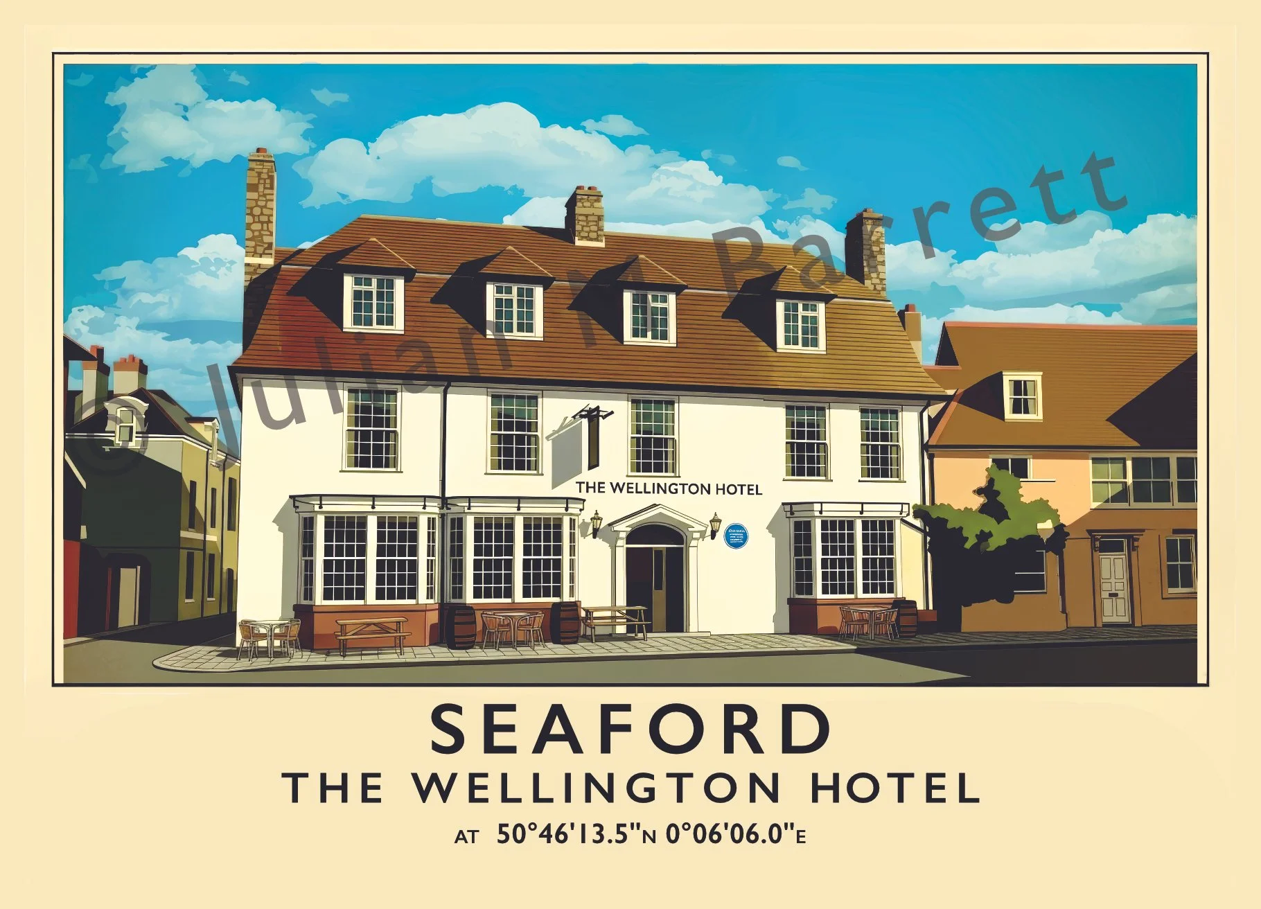 Postcard of the Wellington Hotel in Seaford