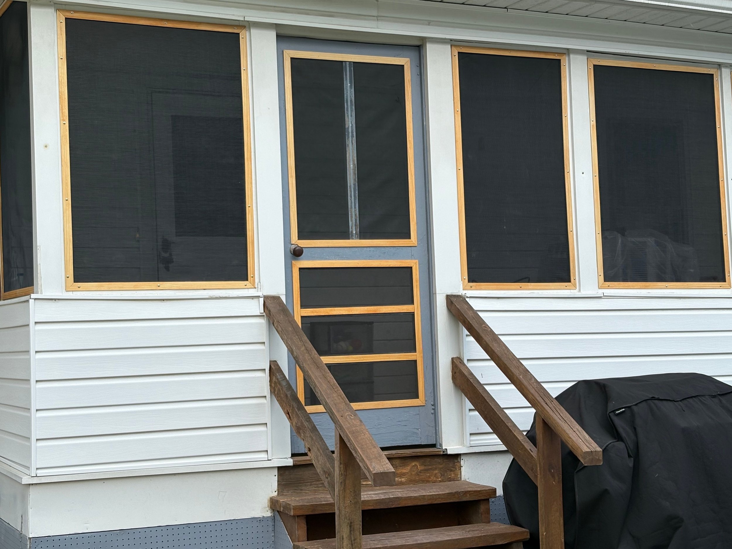 Custom screening for back porch.