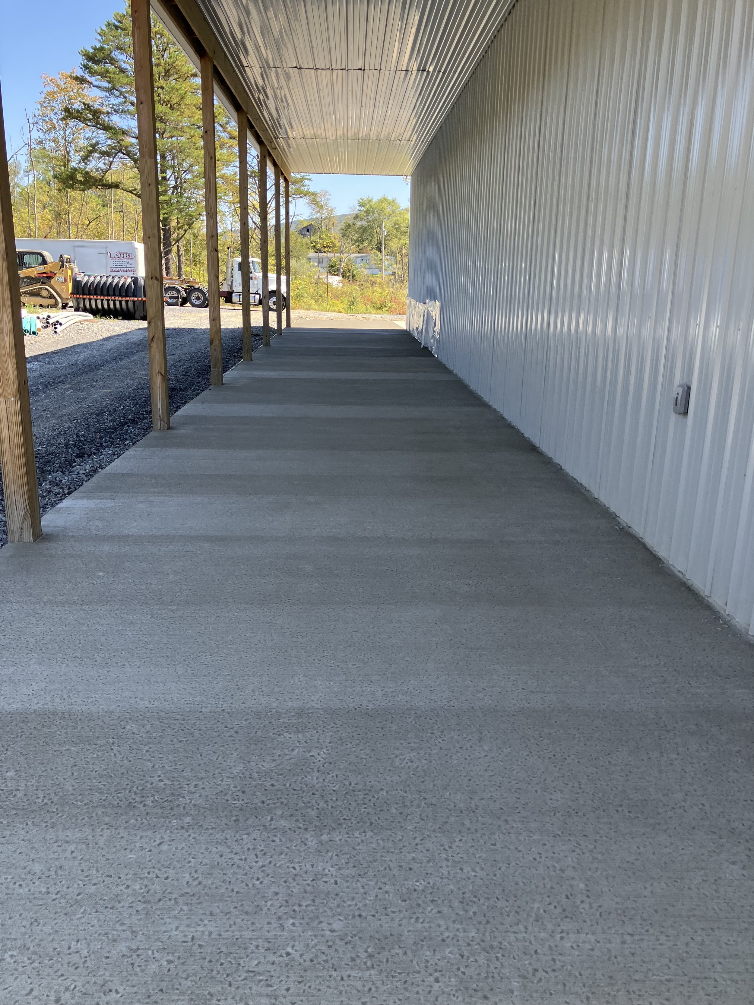 Broom finished walkway.