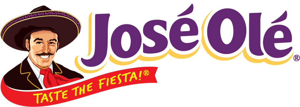 Logo of José Ole with a smiling man wearing a sombrero, and the slogan 'Taste the Fiesta!' in red banner.