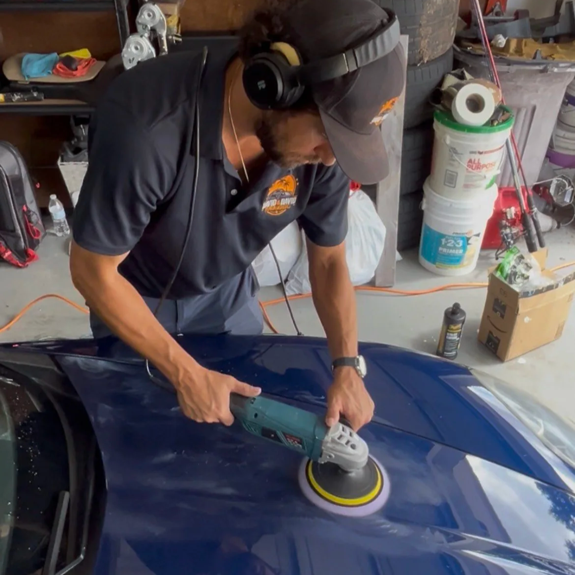 Paint correction performed to remove swirls and restore clarity before applying ceramic coating.