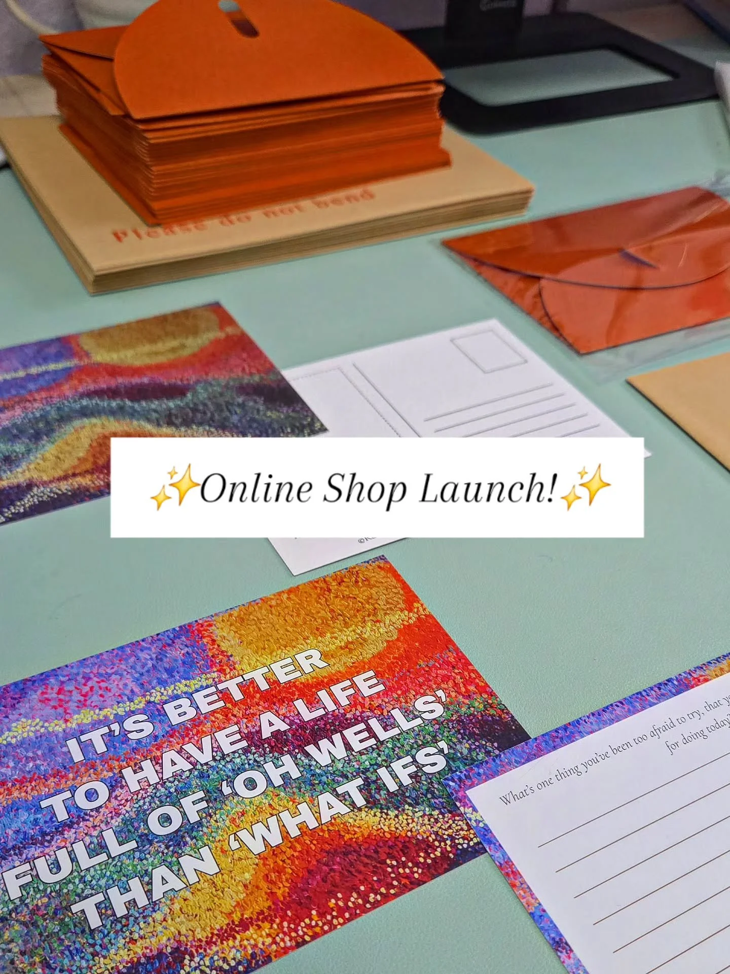 ✨️ ONLINE SHOP LAUNCH DAY!! ✨️

Two limited-edition postcards are officially live and ready to head out into the world! 🎨

The first 25 shoppers will receive a complimentary upgrade to a beautiful copper envelope - a little Thank-You for being among