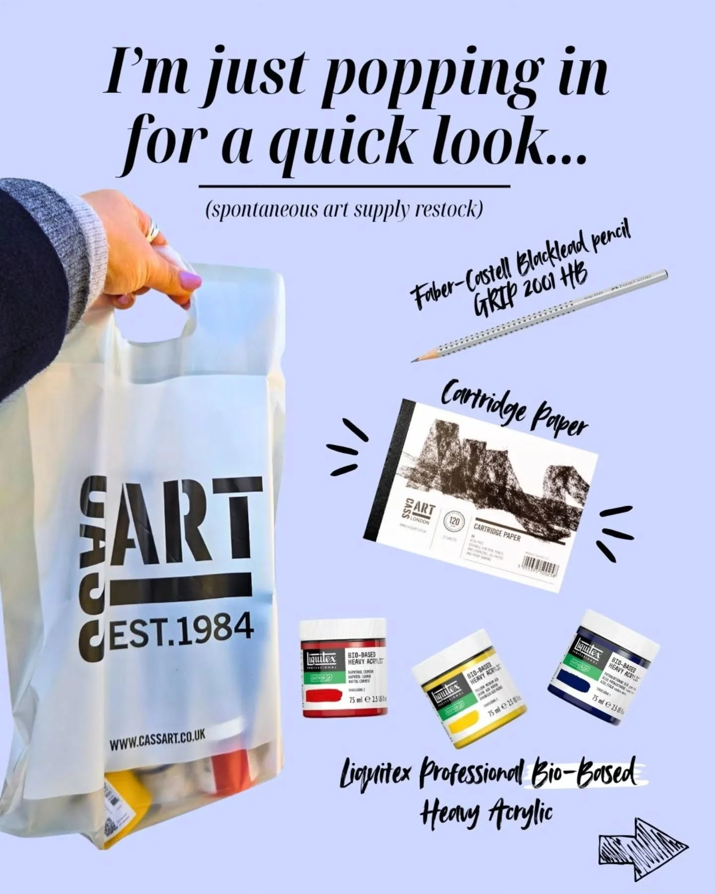 Does anyone else &ldquo;just pop into&rdquo; an art supply shop to browse&hellip; and somehow end up coming home with a few new treasures? 😅

Whilst in Edinburgh, I couldn&rsquo;t resist the beconinf call of @cassart1984. I picked up a few bits and 