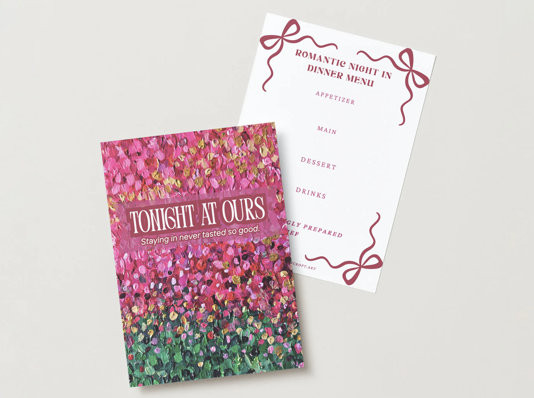 *NEW* Customisable Kitchen Romance: Romantic Dinner at Home Menu