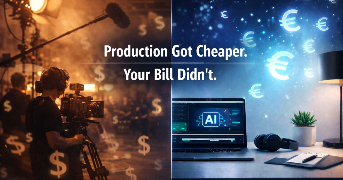 Why Media Production Still Costs So Much (Even Though AI Should Be Making It Cheaper)