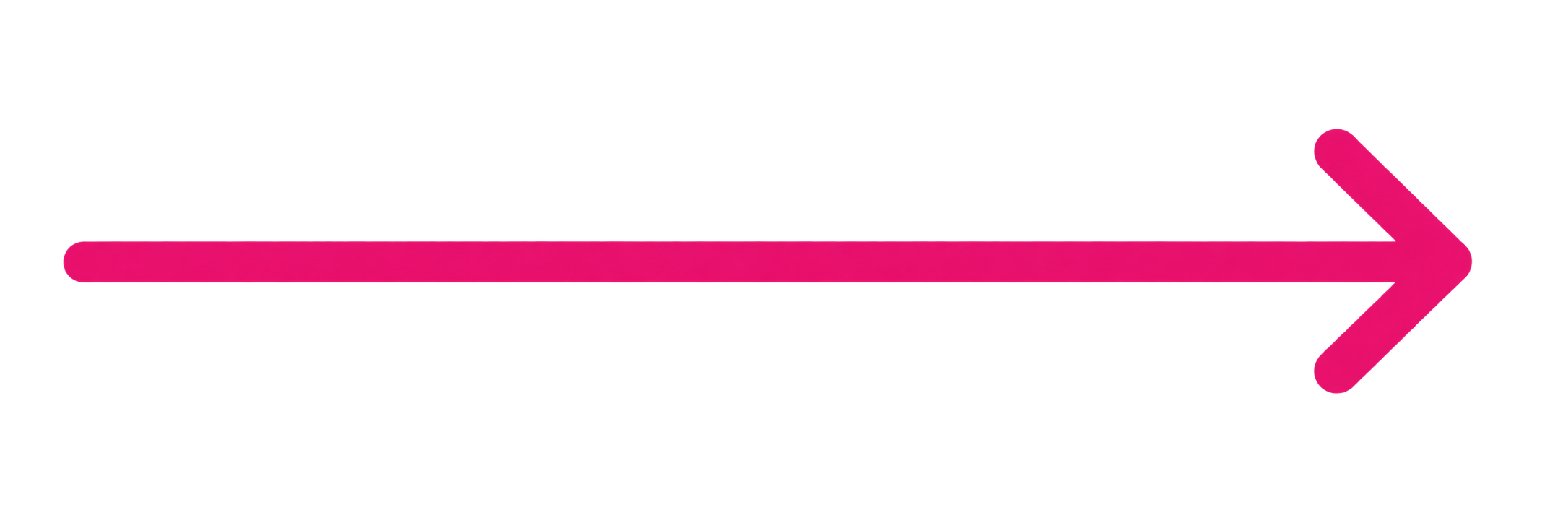 A pink arrow pointing to the right with a purple and red shadow effect.