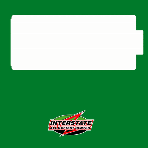 Graphic of an automotive battery with the Interstate All Battery Center logo at the bottom.