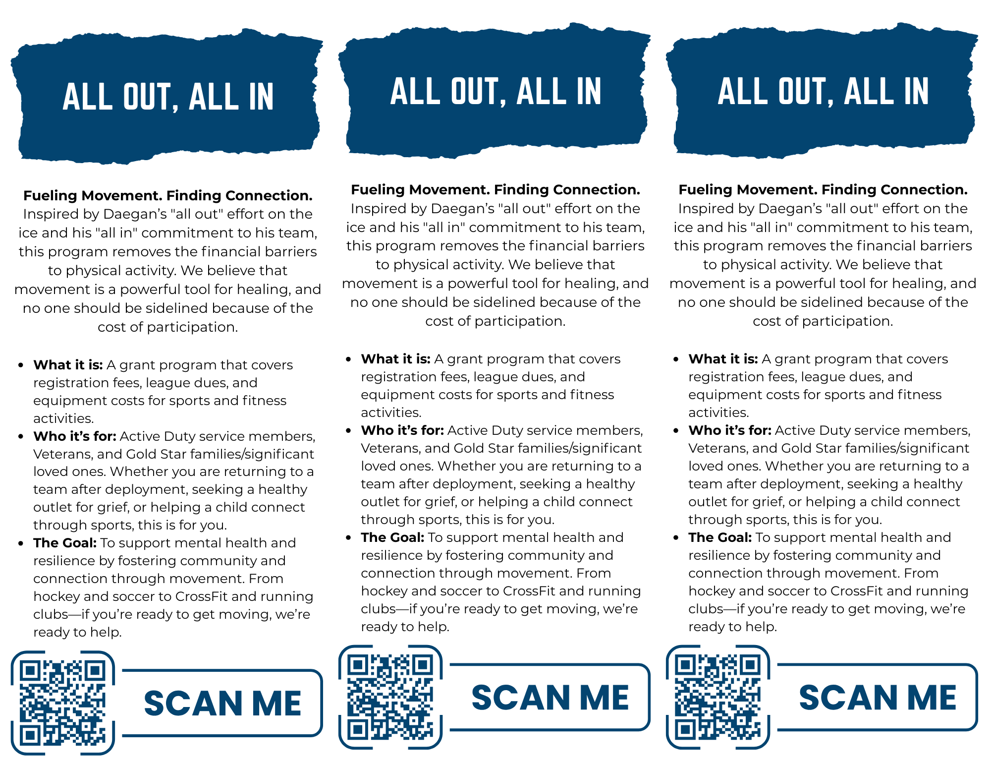 All Out, All In – Program Handout