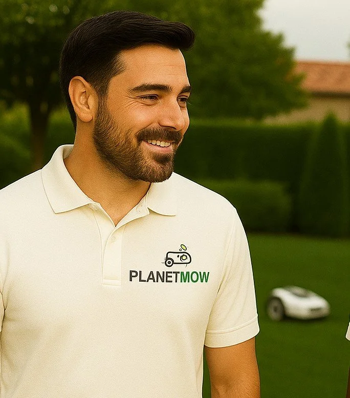 PlanetMow Mechanic fixing Robot Mower