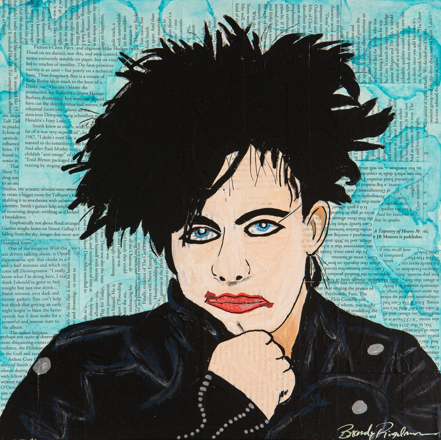 Friday I'm In Love
12x12"
Available 
Magazine, Alcohol Ink, Acrylic and Pen on wood panel