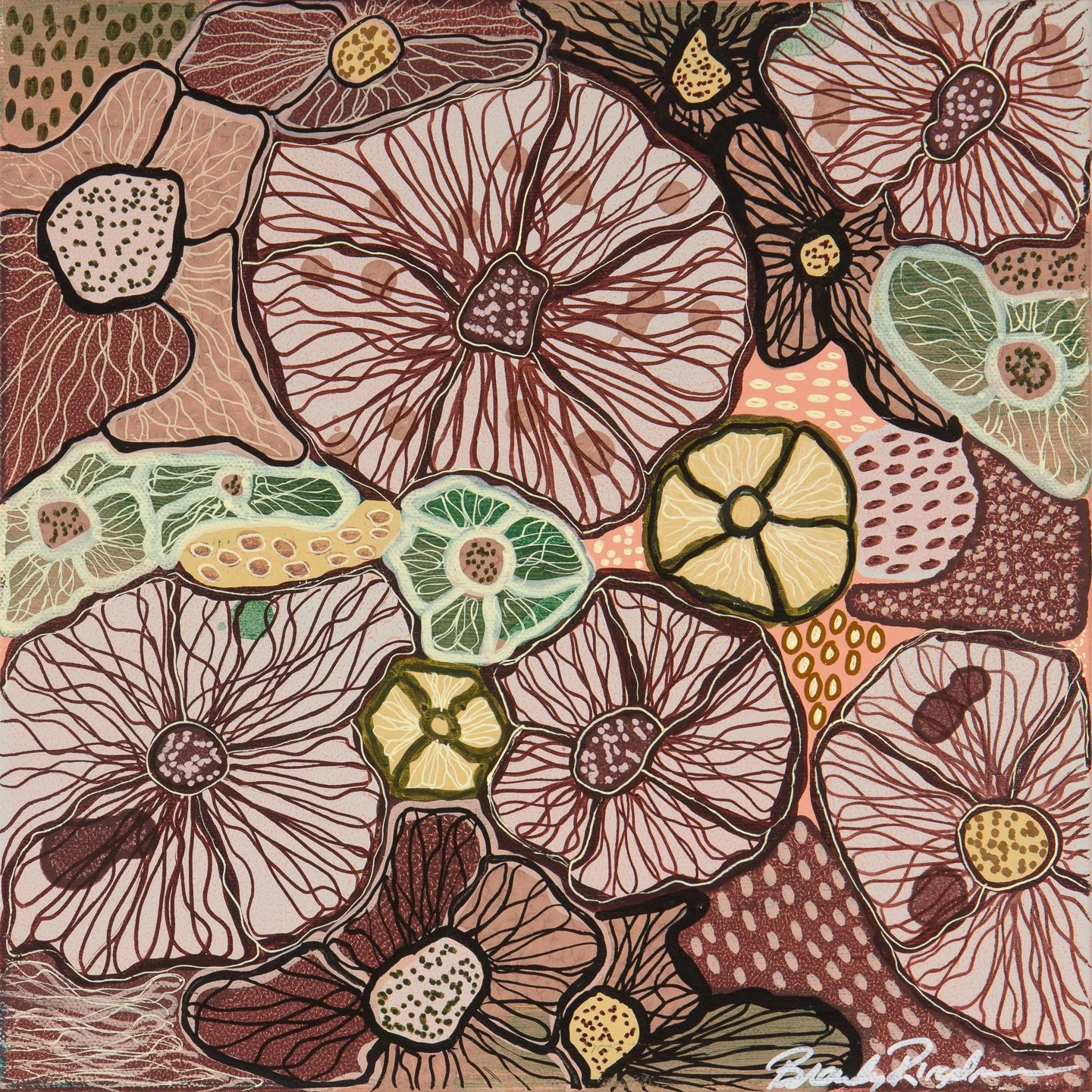 Speckled Bliss 
12x12"
SOLD
Alcohol Ink, Stain, and Pen on Canvas