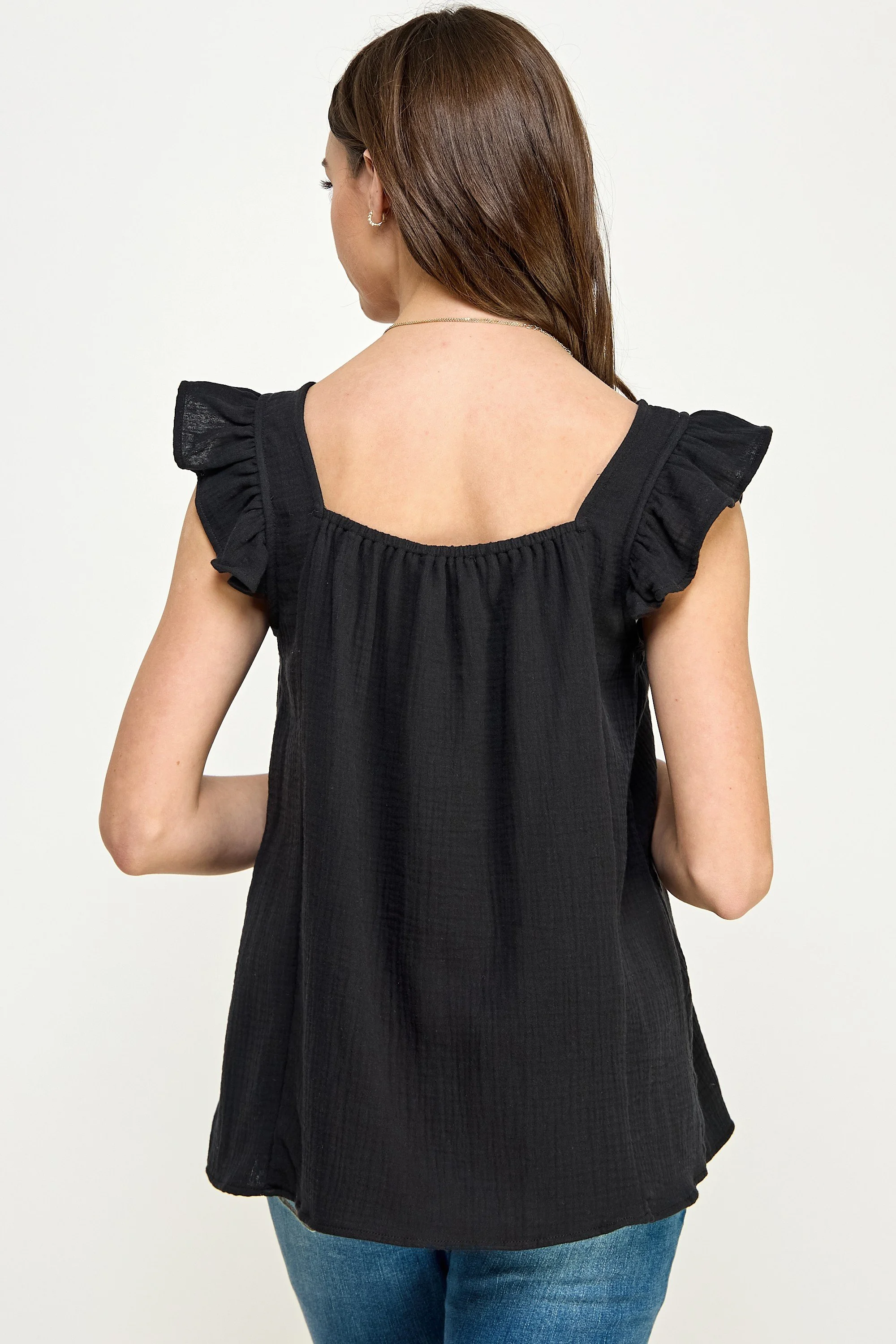 black flutter sleeve top.jpeg