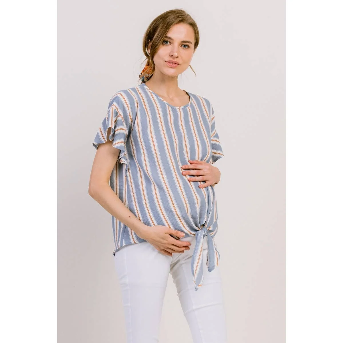 Striped-tiefront-fluttersleeve-maternityblouse.jpeg