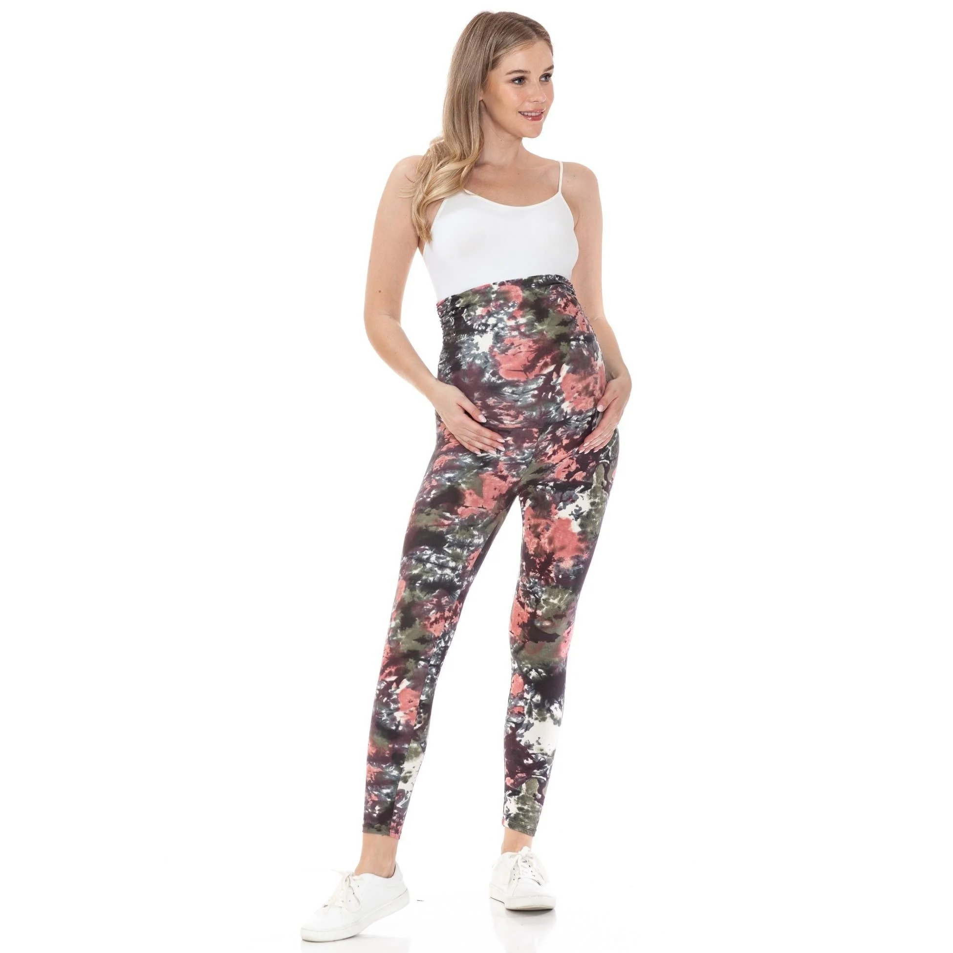 Buttery Soft Full Length Print Maternity Leggings