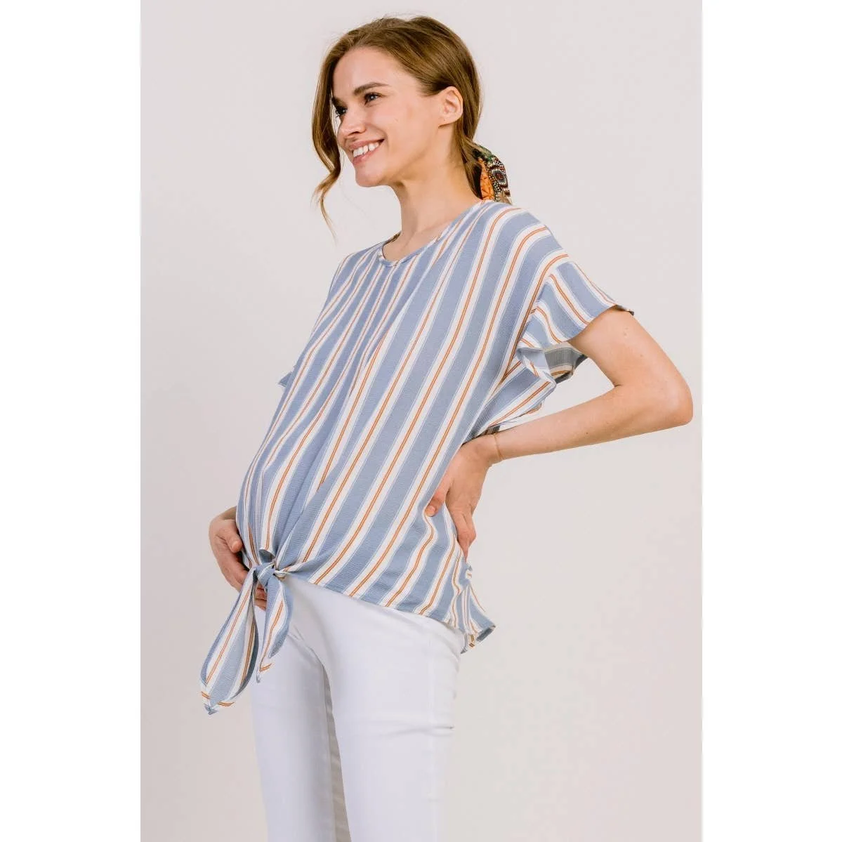 Striped-tiefront-fluttersleeve-maternityblouse1.jpeg