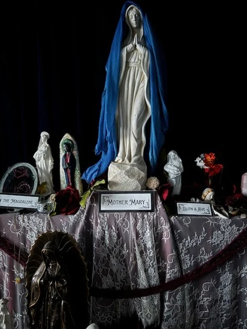 The Sanctuary Room honors all aspects of the Divine Feminine.