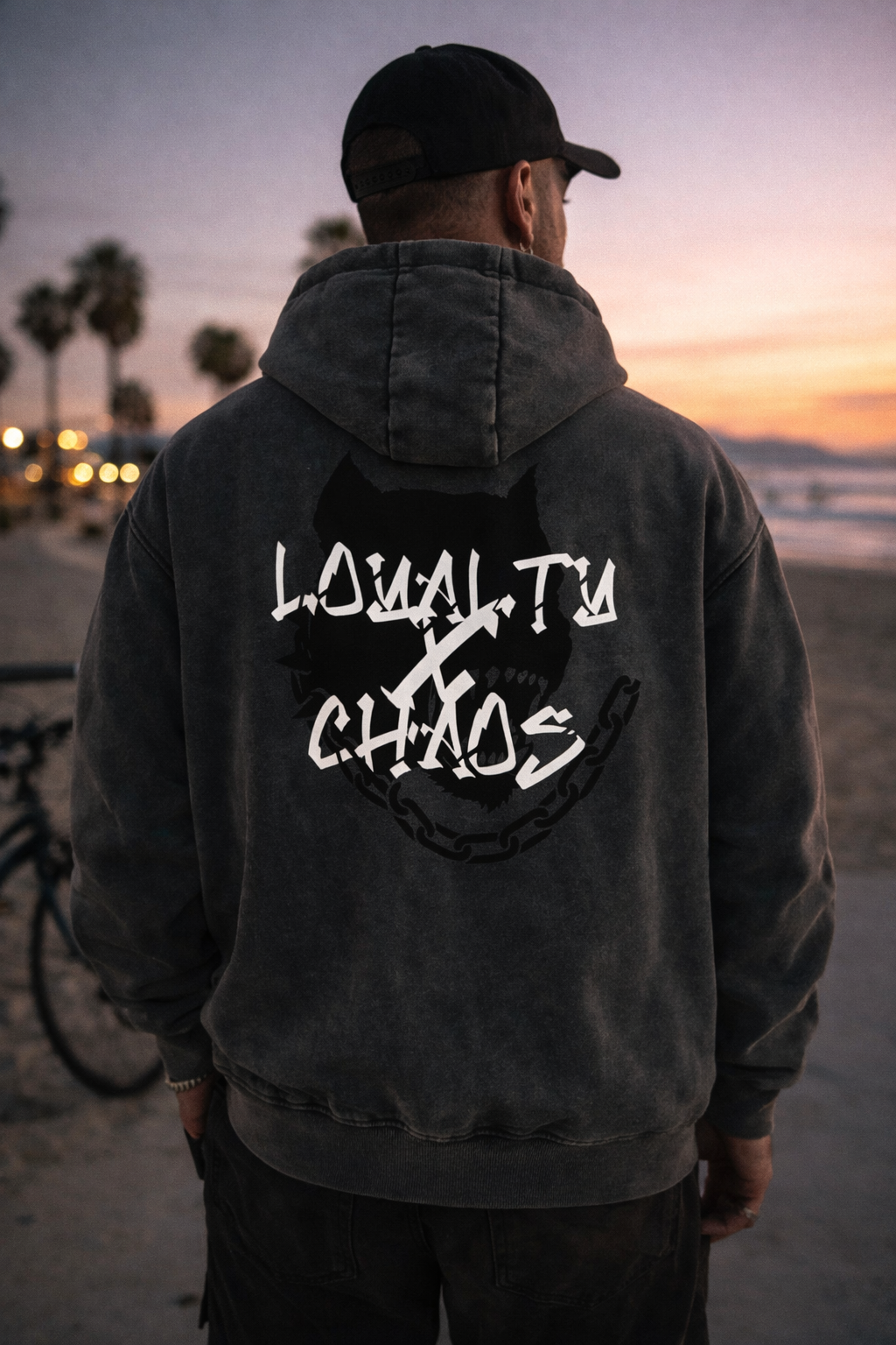 LOYALTY x CHAOS Acid Wash Zip