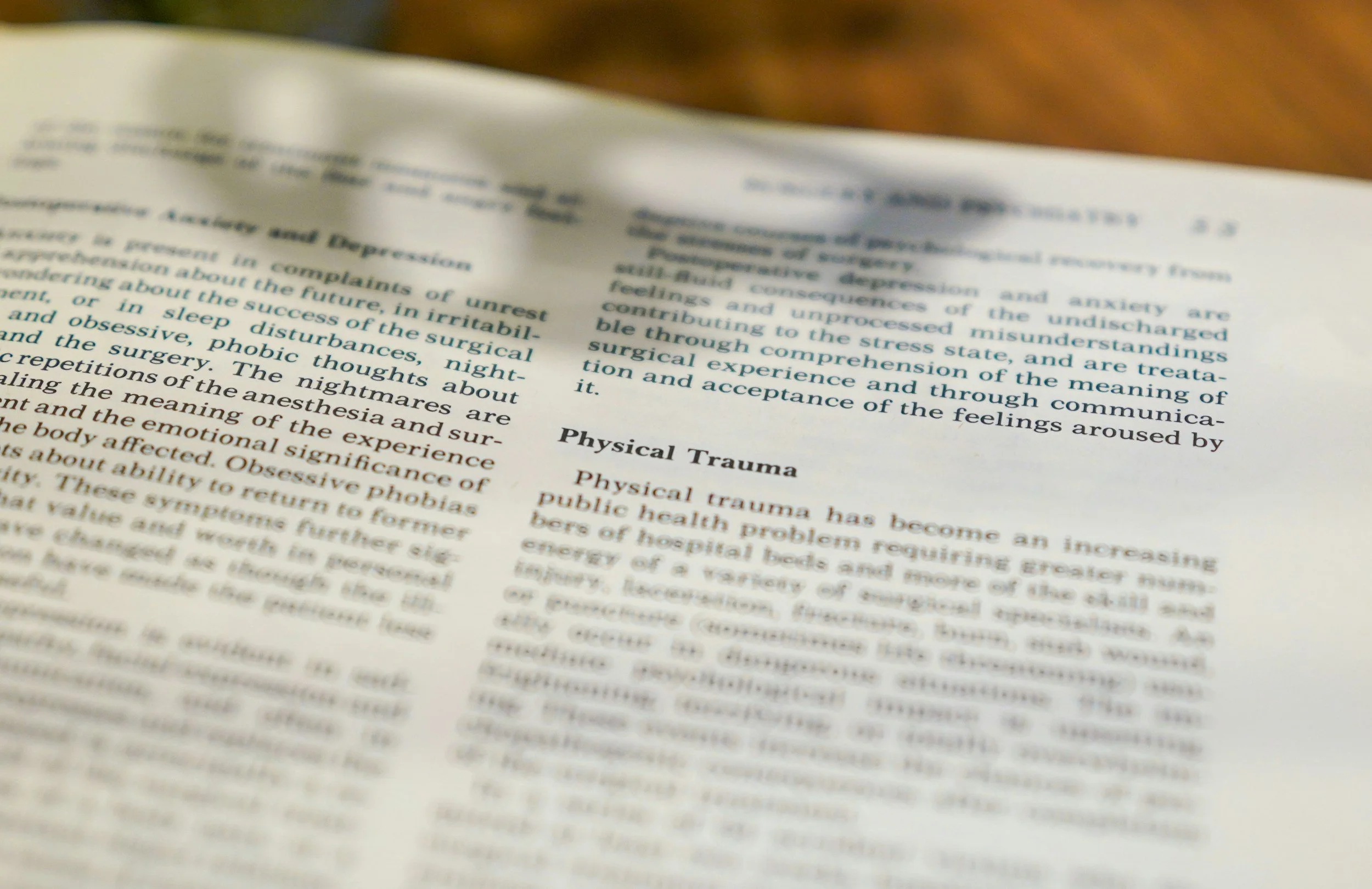 closeup image of clinical textbook representing clinical information